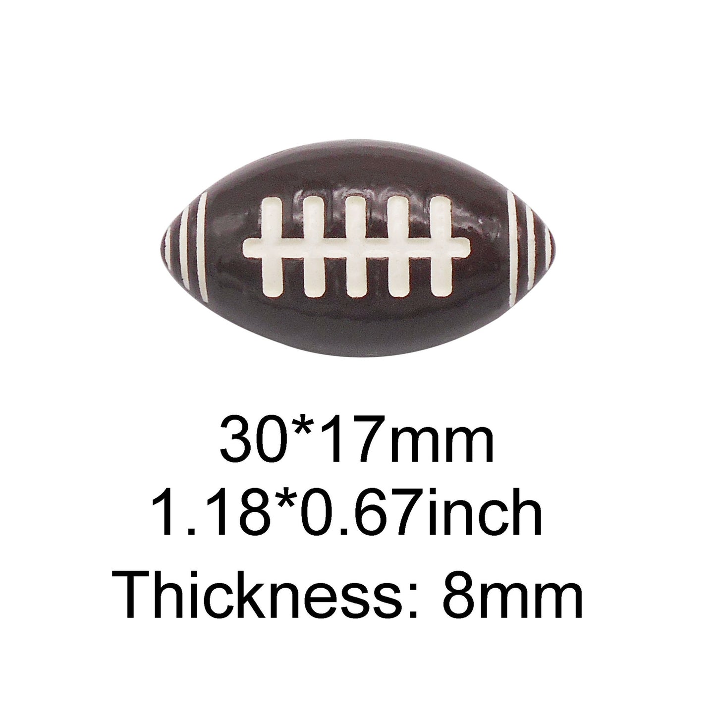 9PCS Resin Flat Back Round Embellishment Dome Football Basketball Baseball Pattern Cabochons for DIY Crafts Supplies, Hair Clip&Phone Case Decoration