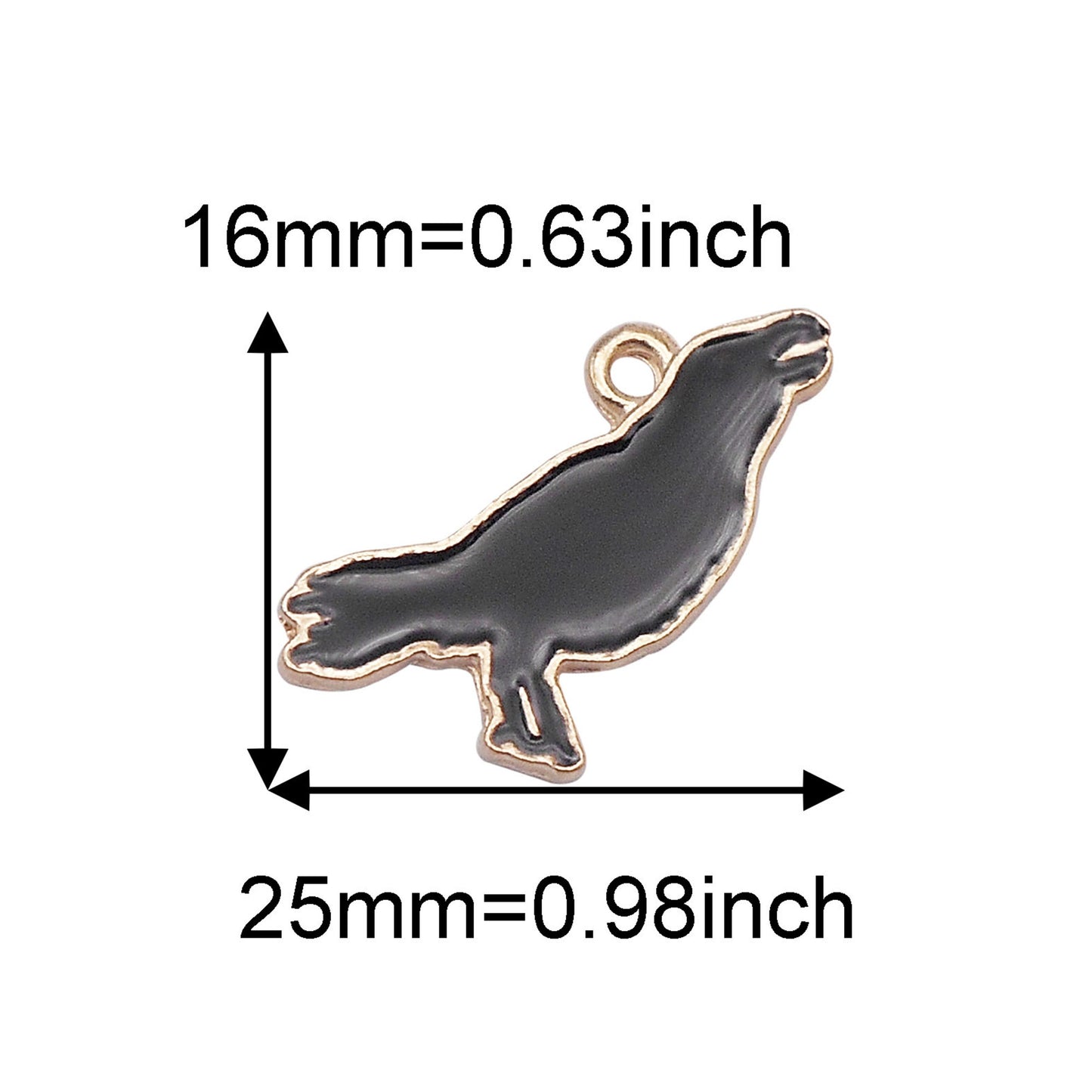 8PCS Halloween Flat Back Alloy Charms Enamel Demon Bat, Ghost, Eyeball, Raven, Burning Candle, Axe Pendant for DIY Jewelry Making Accessories Craft & Party Decor Keychain Dangle Findings