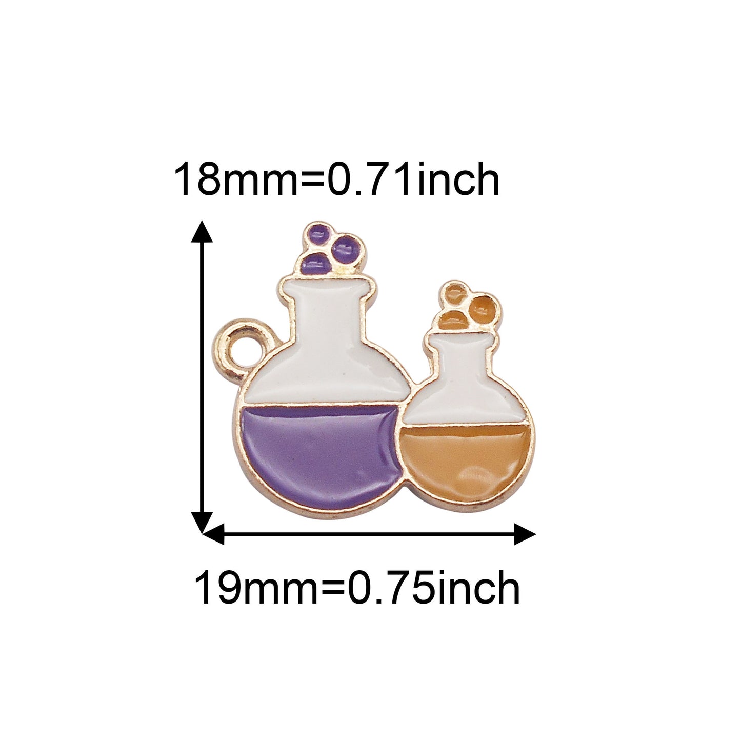 12PCS Enamel Halloween Jack-O'-Lantern, Witch Bottle Charms Alloy Raven, Ghost, Demon, Mini Castle Pendant for DIY Jewelry Supply Necklace Earrings Decor