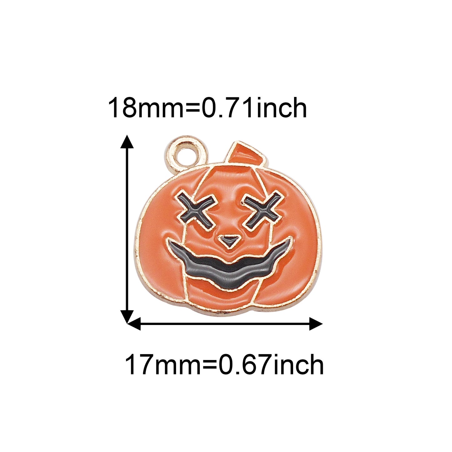 12PCS Enamel Halloween Jack-O'-Lantern, Witch Bottle Charms Alloy Raven, Ghost, Demon, Mini Castle Pendant for DIY Jewelry Supply Necklace Earrings Decor