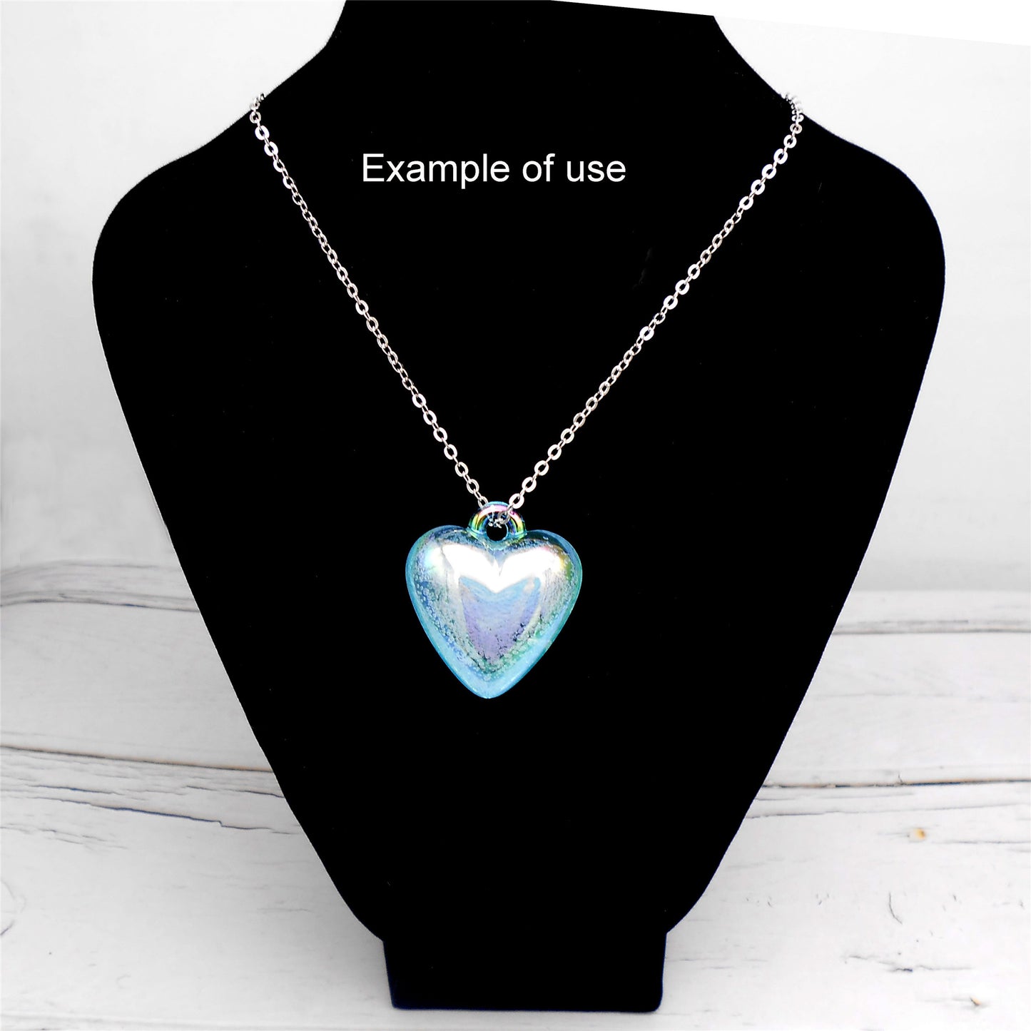5PCS 33x30mm Sparkling Loving Heart Charms Acrylic Angel Heart Pendant for DIY Jewelry Necklace Making Accessories Earrings Crafts Decor