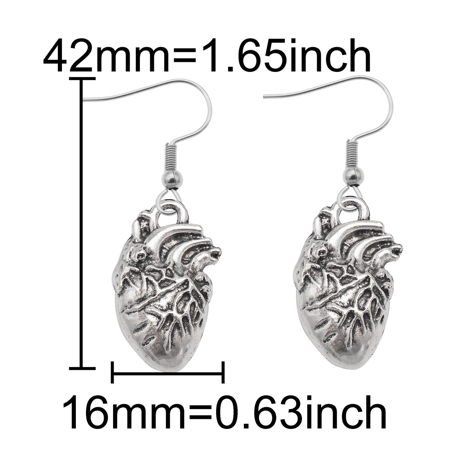 1 Pair Antique Silver Color Halloween Dangle Earrings Moon Bat Skull Designed Alloy Hook Ear Women Hypoallergenic Earring Jewelry for Daily Use & Festival Gifts