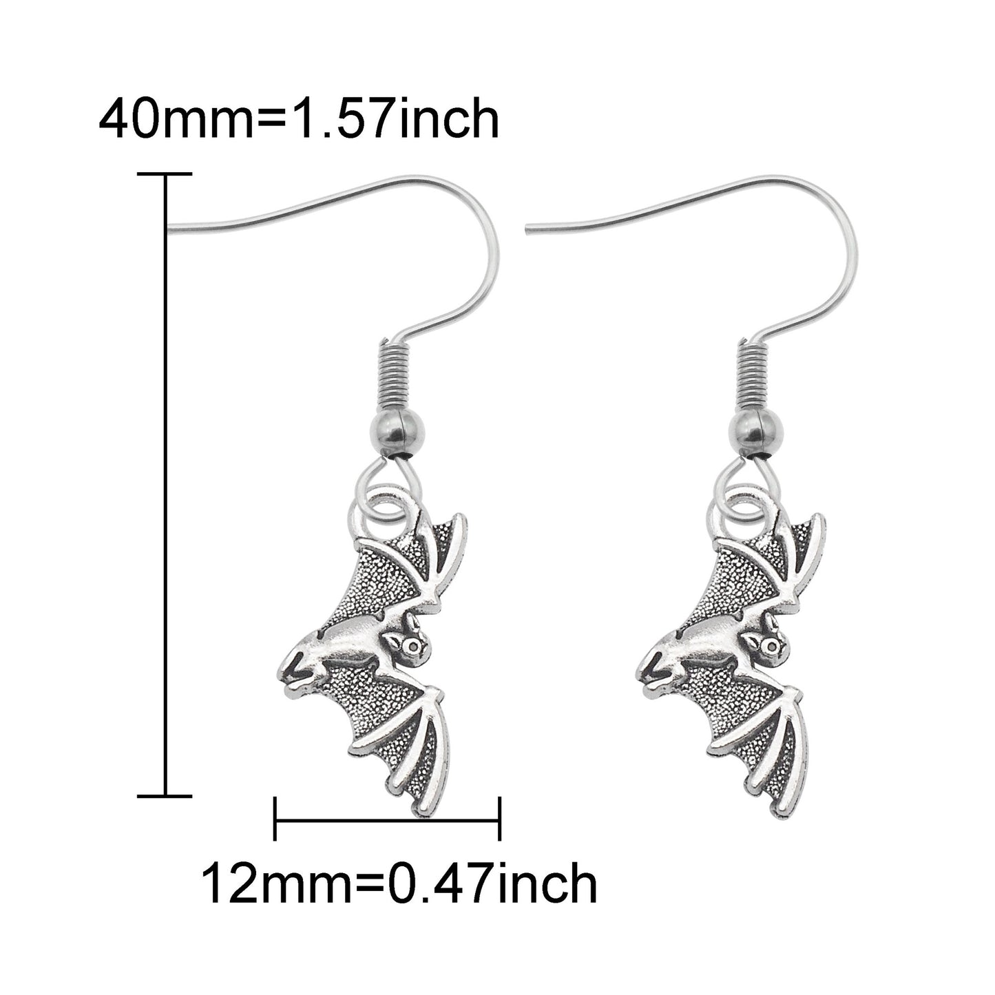 1 Pair Multi-Style Hypoallergenic Halloween Dangle Earrings Alloy Enamel Ghost, Bats, Owls Designed French Hook Earring for Women Ladies Daily & Party Use