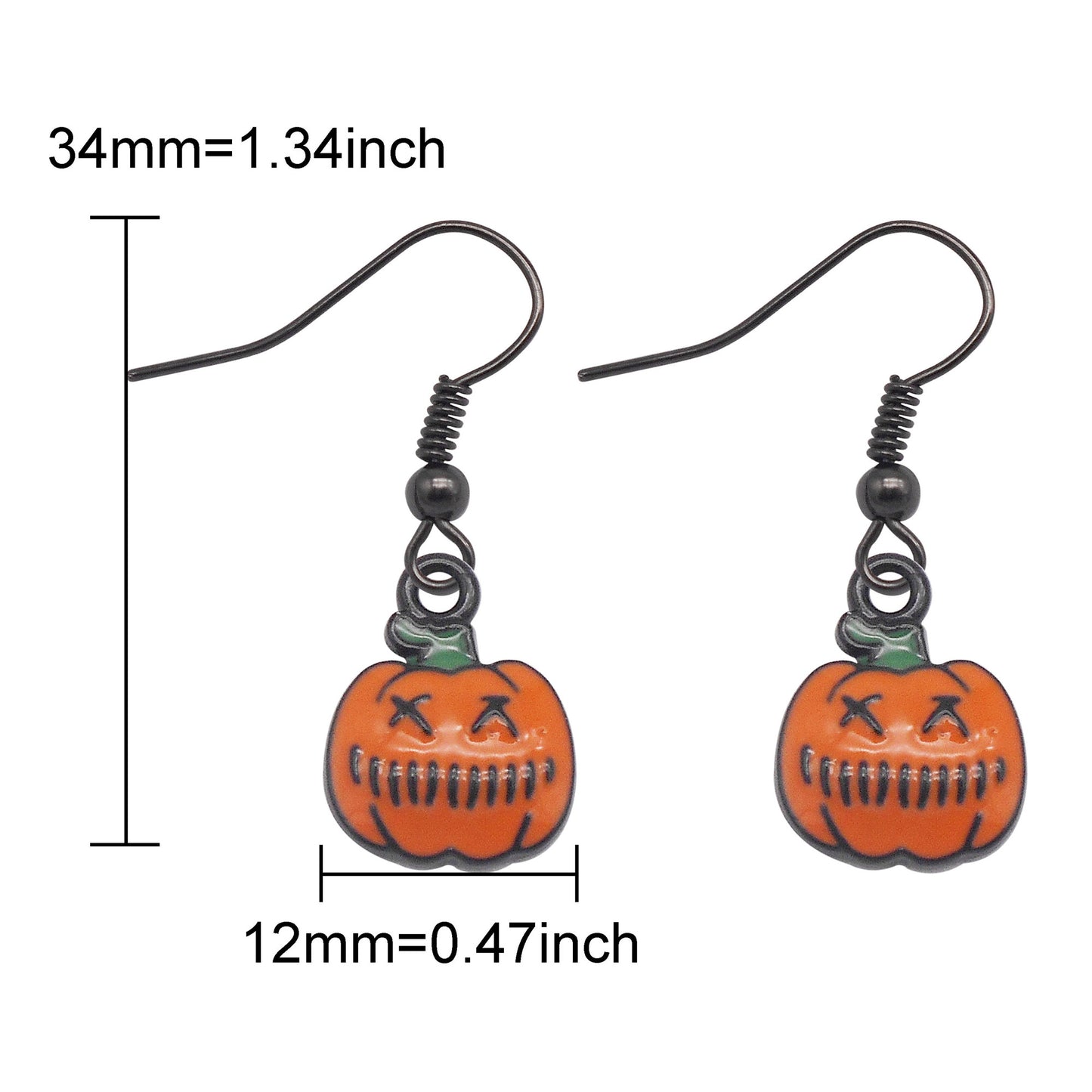 1 Pair Multi-Style Hypoallergenic Halloween Dangle Earrings Alloy Enamel Ghost, Bats, Owls Designed French Hook Earring for Women Ladies Daily & Party Use