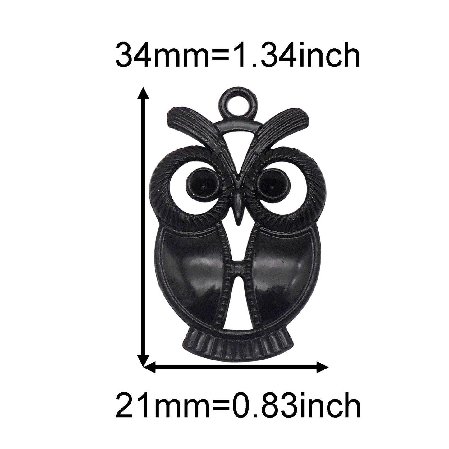 8PCS Quality Plated Black Punk Hip-hop Charms Metal Owl, Smile Face, Dragon, Bat, Leopard & Dragon Head, Scorpion, Octopus Pendants DIY Jewelry Making Supplies Crafts Decor