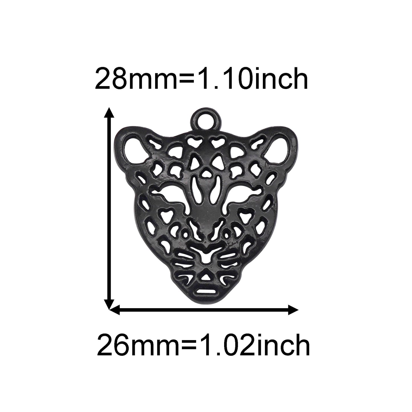 8PCS Quality Plated Black Punk Hip-hop Charms Metal Owl, Smile Face, Dragon, Bat, Leopard & Dragon Head, Scorpion, Octopus Pendants DIY Jewelry Making Supplies Crafts Decor