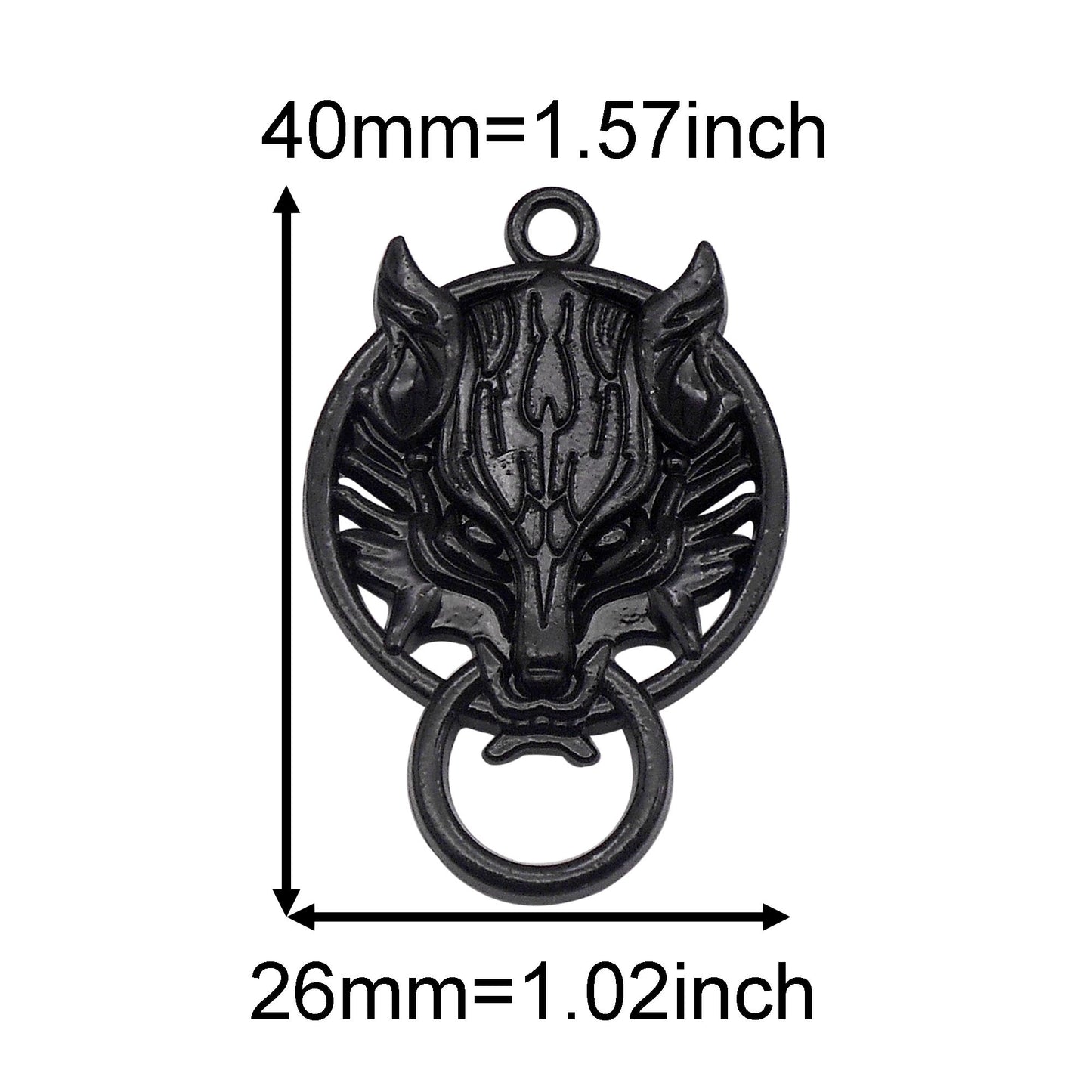 8PCS Quality Plated Black Punk Hip-hop Charms Metal Owl, Smile Face, Dragon, Bat, Leopard & Dragon Head, Scorpion, Octopus Pendants DIY Jewelry Making Supplies Crafts Decor