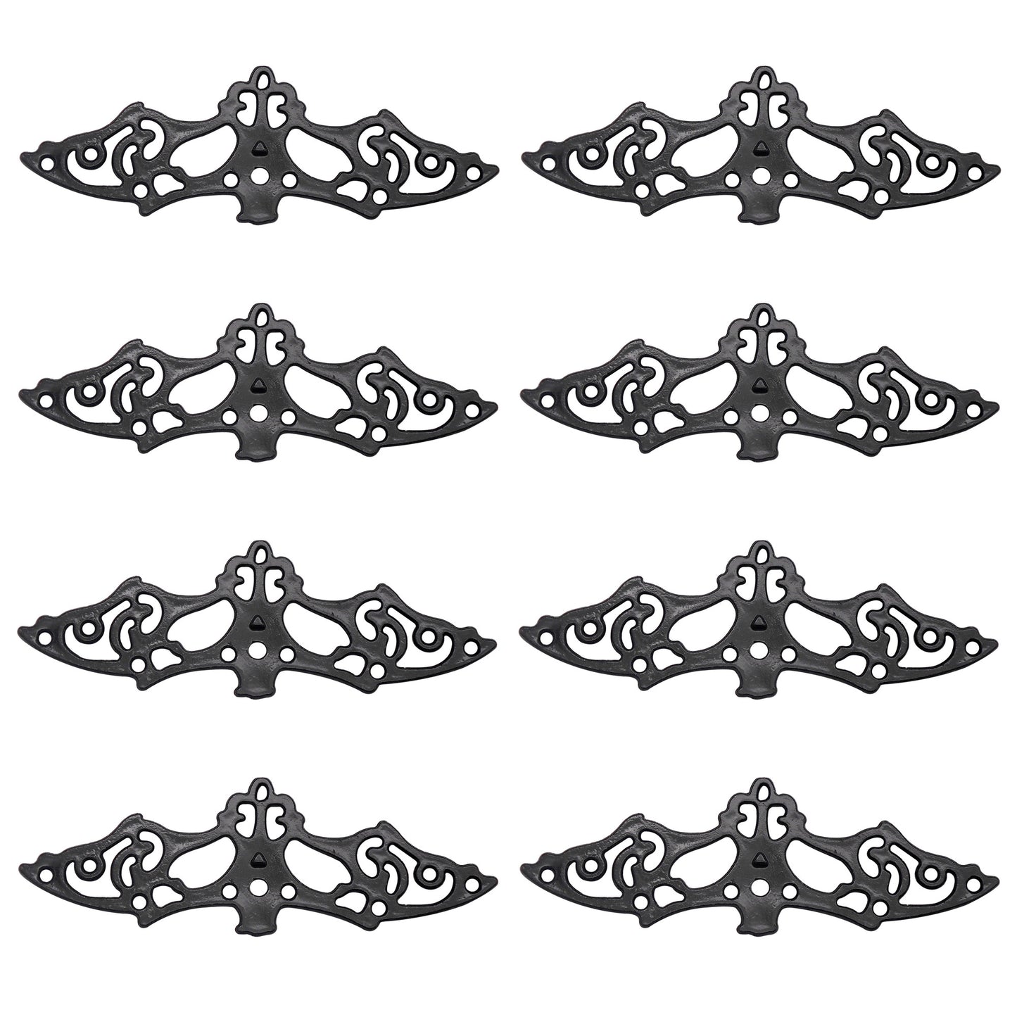 8PCS Quality Plated Black Punk Hip-hop Charms Metal Owl, Smile Face, Dragon, Bat, Leopard & Dragon Head, Scorpion, Octopus Pendants DIY Jewelry Making Supplies Crafts Decor
