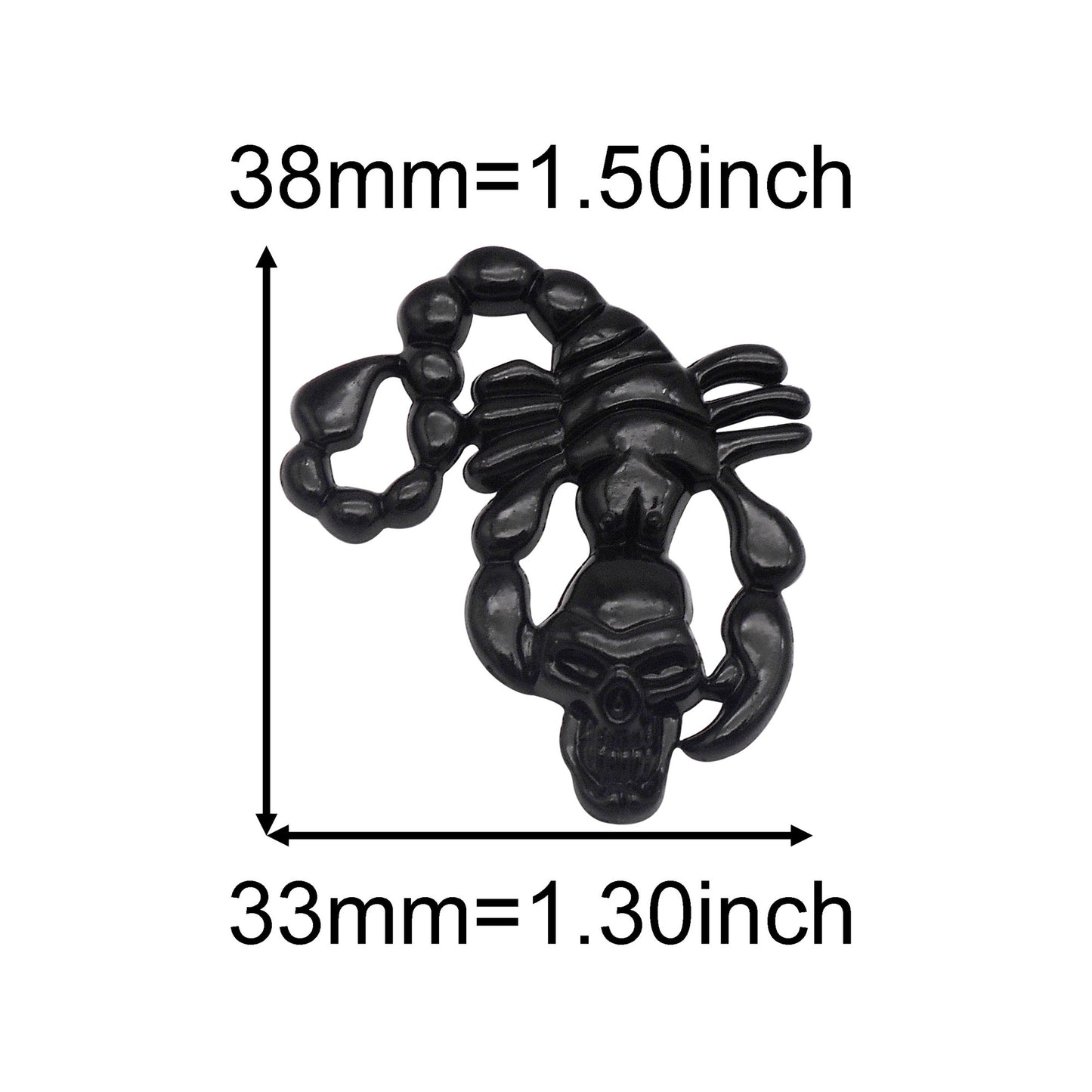 8PCS Quality Plated Black Punk Hip-hop Charms Metal Owl, Smile Face, Dragon, Bat, Leopard & Dragon Head, Scorpion, Octopus Pendants DIY Jewelry Making Supplies Crafts Decor
