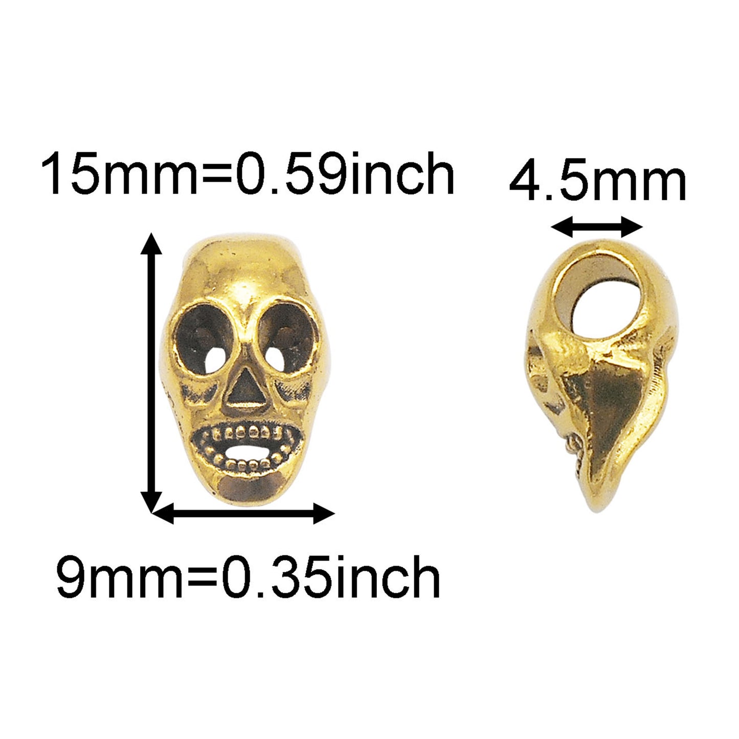 6PCS Retro Gold Halloween Series Charms Metal Spider Skull Bone Hand Pendant Bat Shaped Jewelry Connector for Necklace Bracelet Earrings Making Accessories DIY Crafts Supplies Keychain Decor