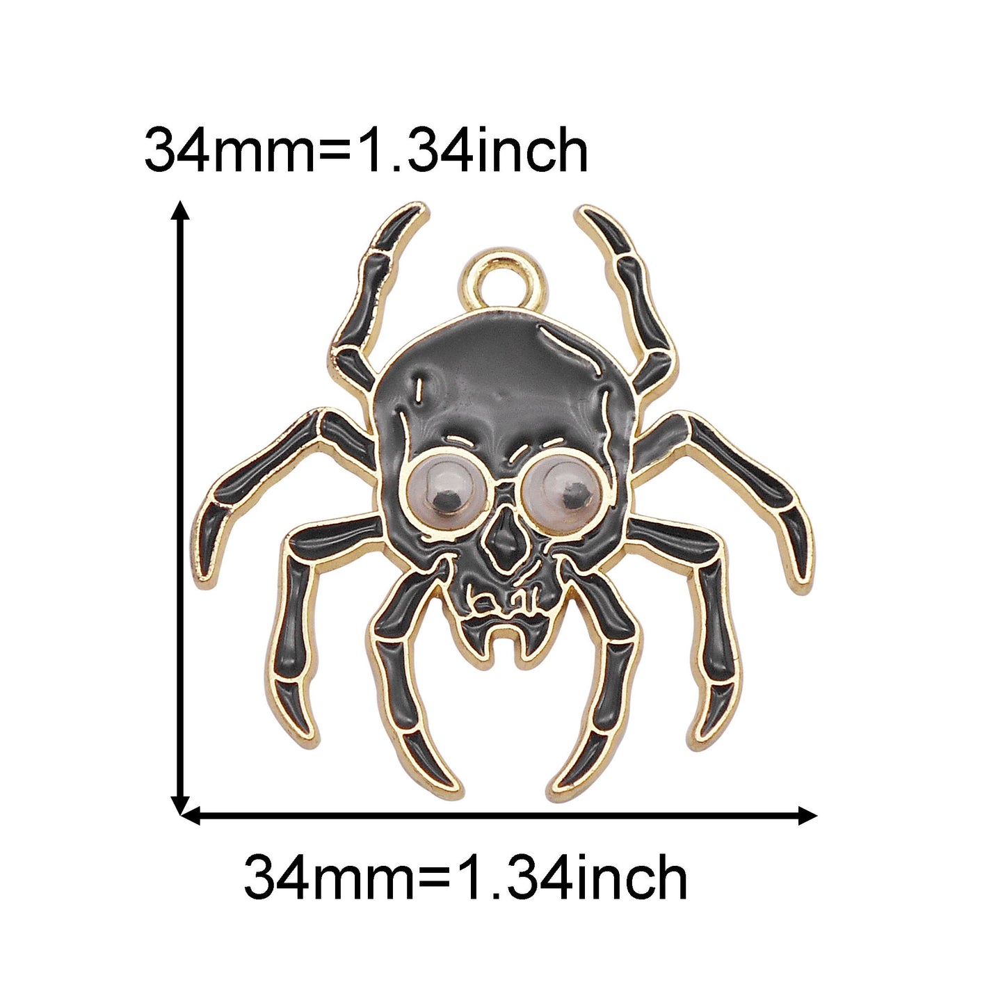 15Pcs Enamel Halloween Charms Metal Witch Cat Spider Ghost Pendants for DIY Jewelry Making Necklace Bracelet Earrings Decor