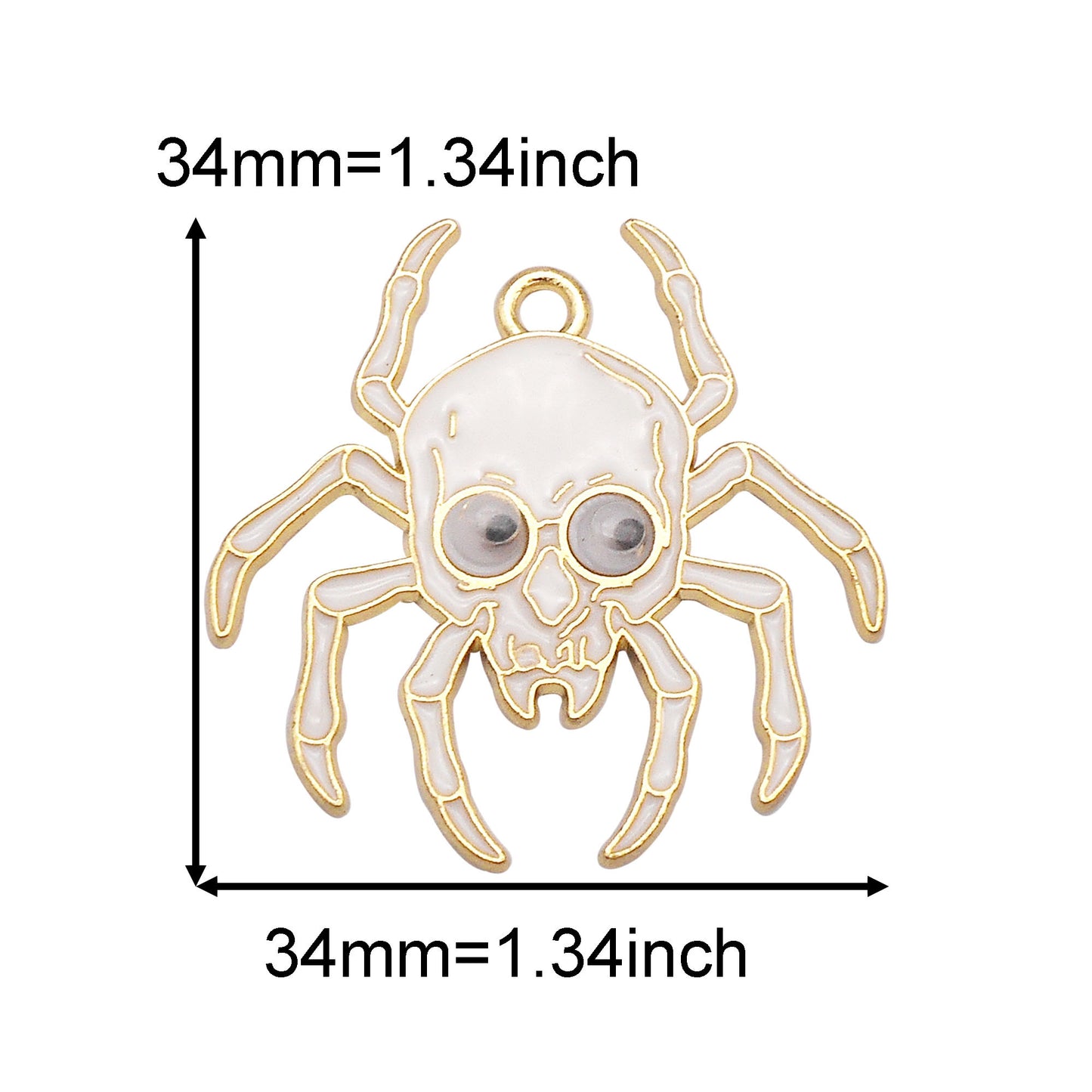 15Pcs Enamel Halloween Charms Metal Witch Cat Spider Ghost Pendants for DIY Jewelry Making Necklace Bracelet Earrings Decor