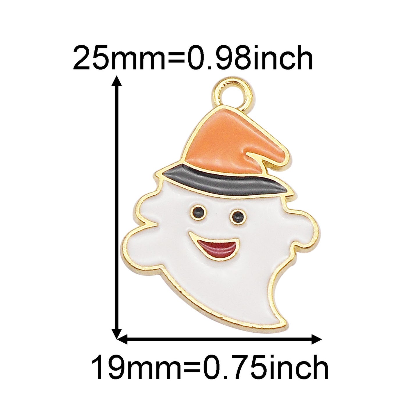 15Pcs Enamel Halloween Charms Metal Witch Cat Spider Ghost Pendants for DIY Jewelry Making Necklace Bracelet Earrings Decor