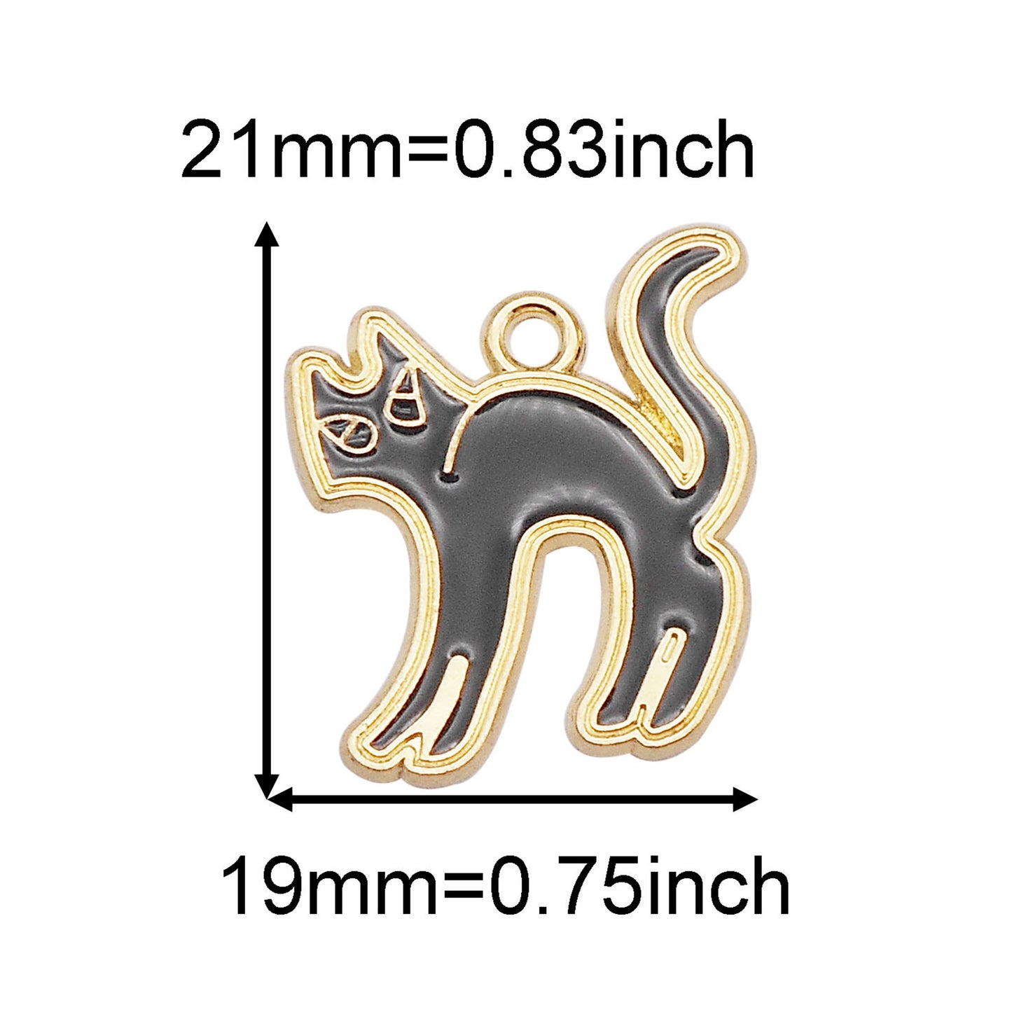 15Pcs Enamel Halloween Charms Metal Witch Cat Spider Ghost Pendants for DIY Jewelry Making Necklace Bracelet Earrings Decor