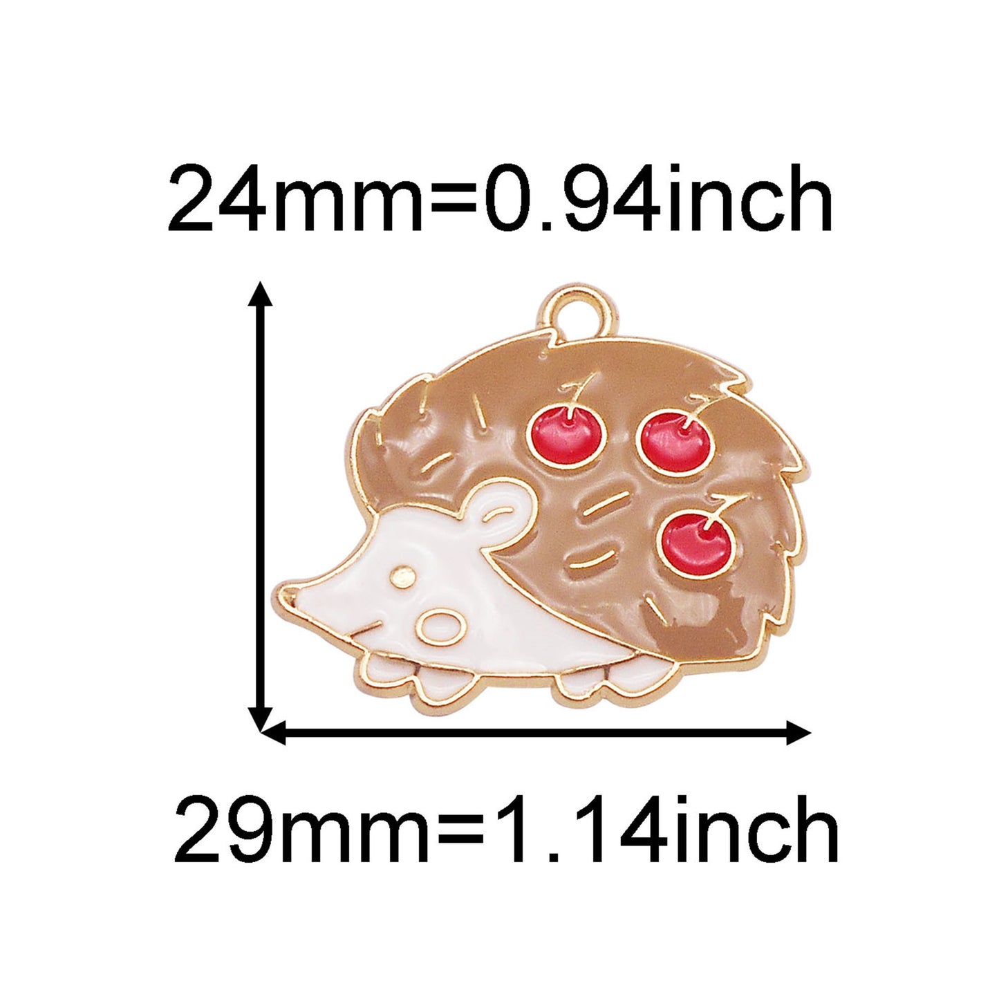 7Pcs Golden Bezel Autumn Hedgehogs Scarecrow Charms Fall-Themed Squirrel Maple Wheat Ear Pendants for DIY Jewelry Making Crafts Decor