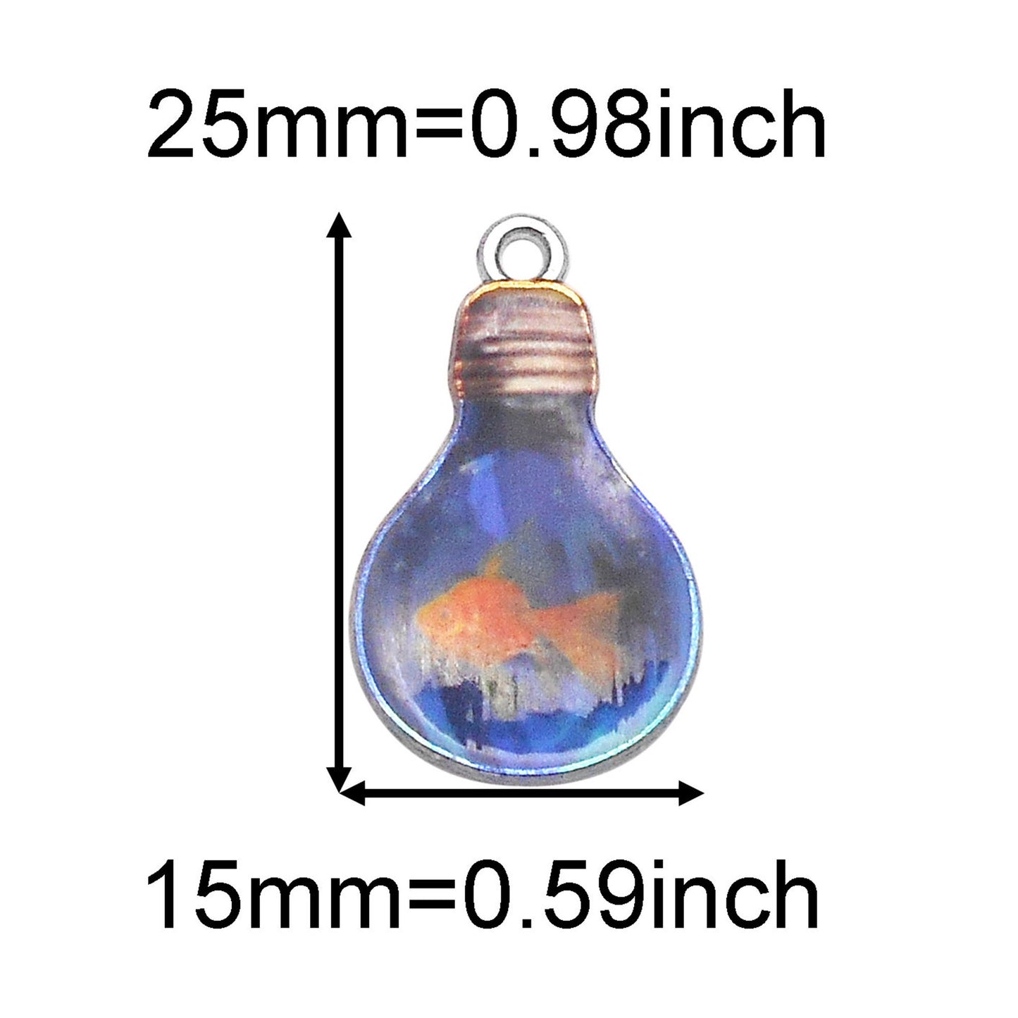 5Pcs 25x15mm Metal Bulb Pendants Cat, Fish, Skull Charm for DIY Jewelry Making Necklace Bracelet Earrings Findings Craft Decor Supplies