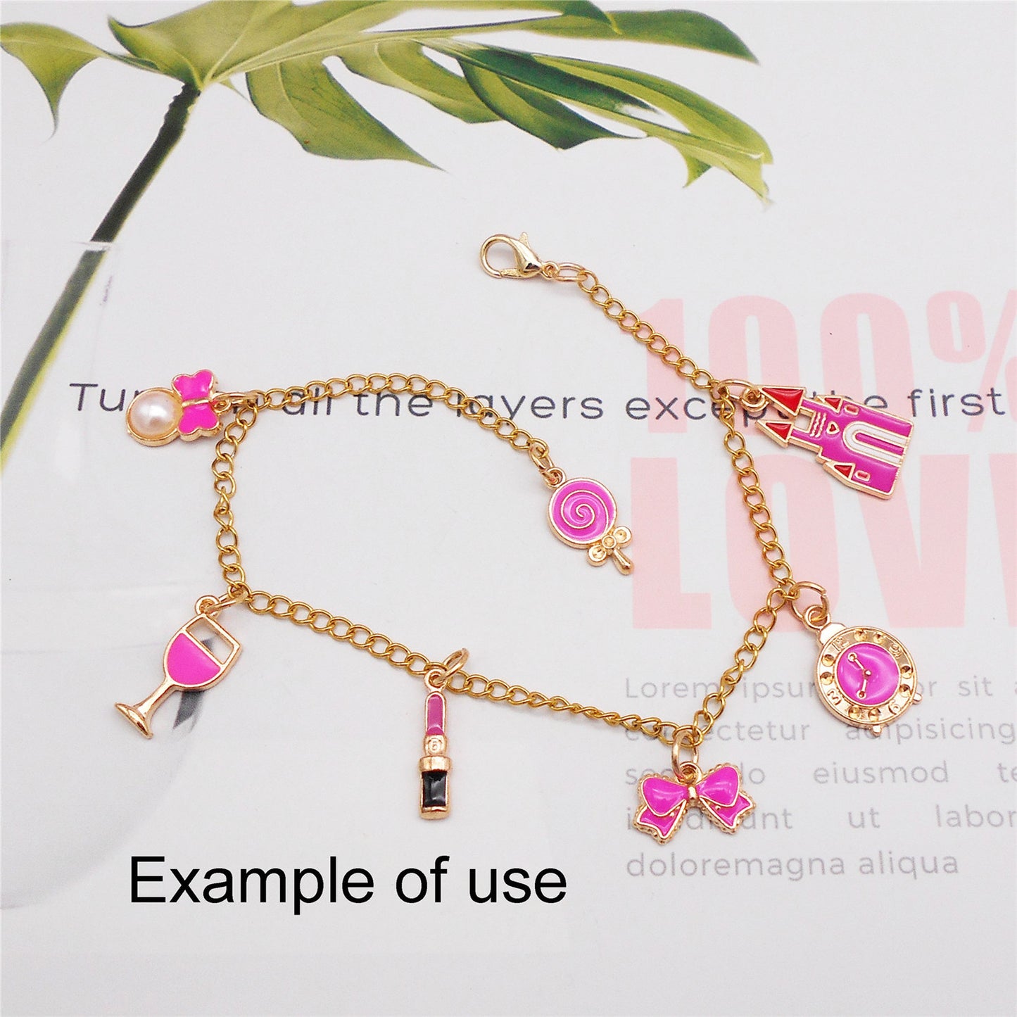 12Pairs Metal Crown Bowknot Wine Glass Shaped Charms Rose Enamel for Pendant Jewelry Making DIY Crafts Decor