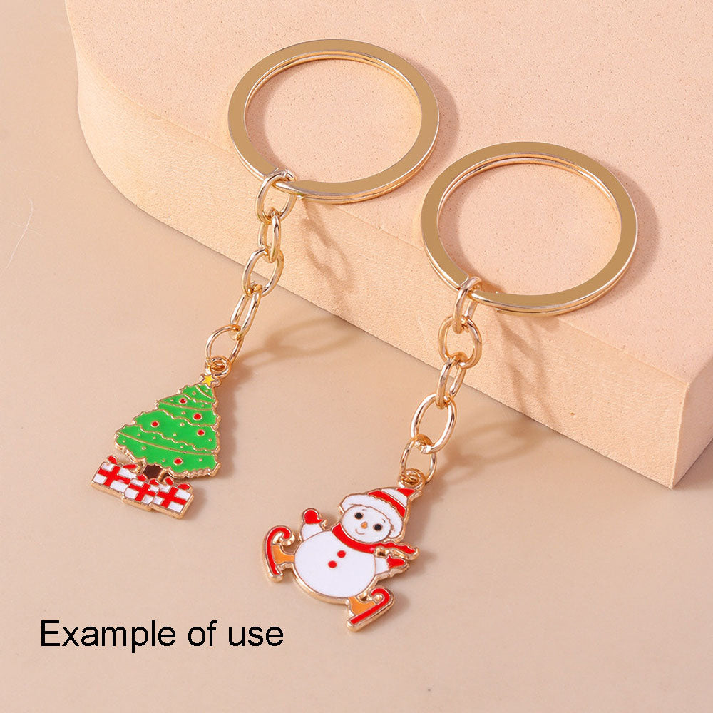 12Pcs Enamel Christmas Theme Charms Metal Mini Santa Claus Cute Snowman Pendants for Necklace Bracelet Earrings Making Accessories DIY Crafts Decor