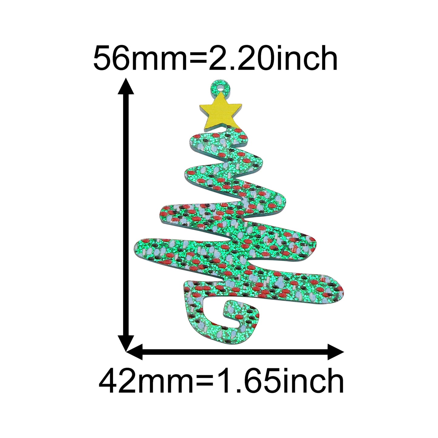 10Pcs Resin Christmas Series Charms Acrylic Car Clothes Shaped Dangle for DIY Pendant Jewelry Making Crafts Decor