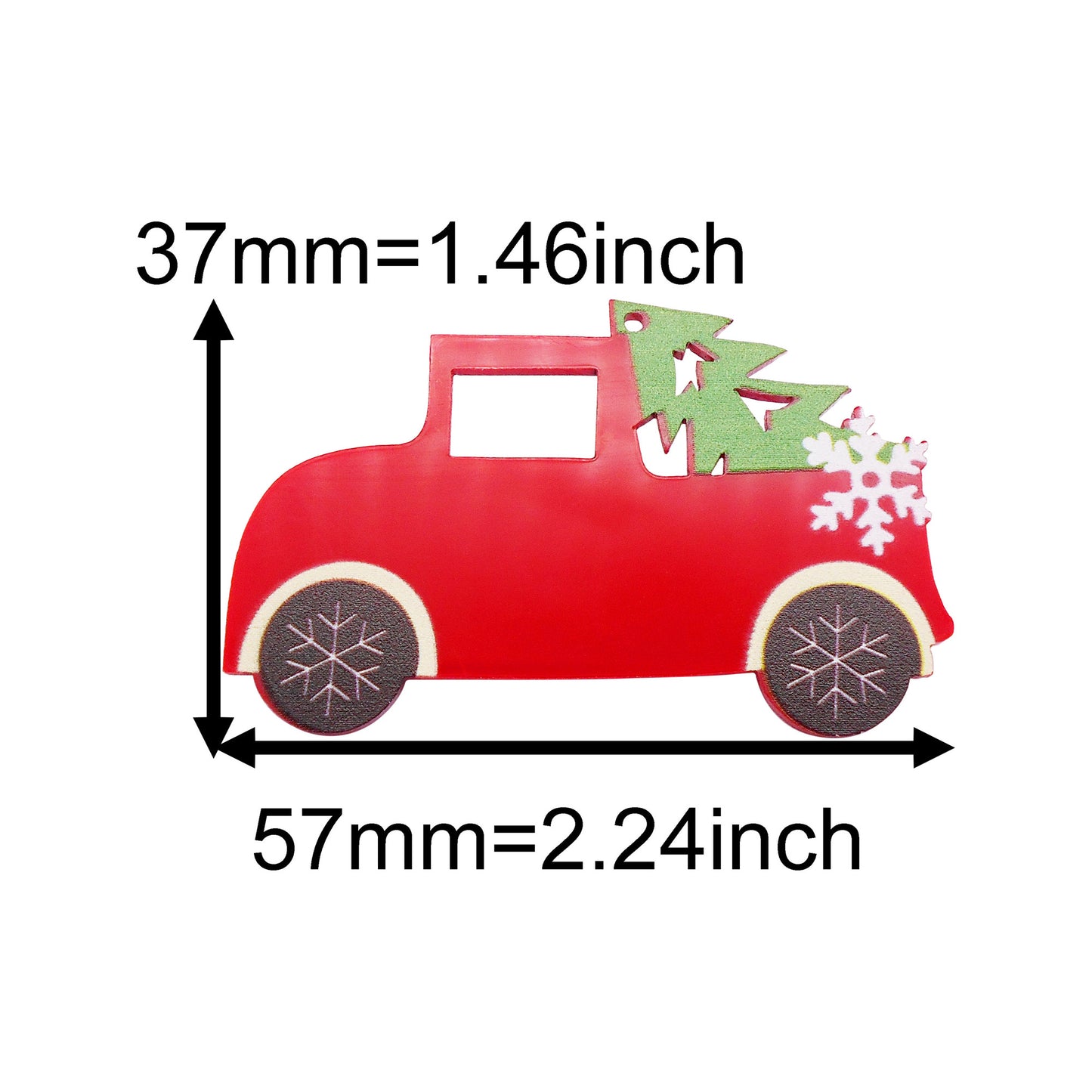 10Pcs Resin Christmas Series Charms Acrylic Car Clothes Shaped Dangle for DIY Pendant Jewelry Making Crafts Decor