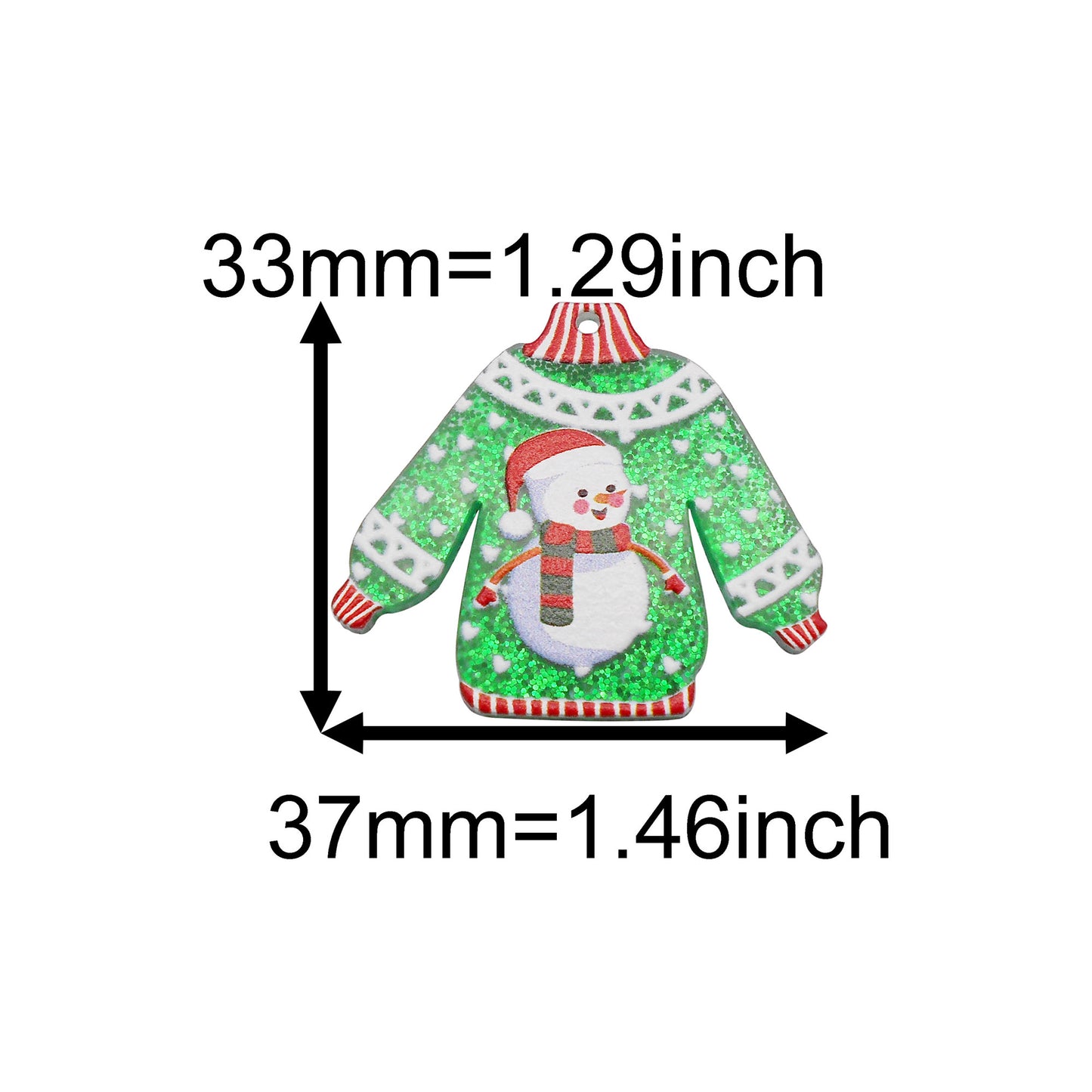 10Pcs Resin Christmas Series Charms Acrylic Car Clothes Shaped Dangle for DIY Pendant Jewelry Making Crafts Decor
