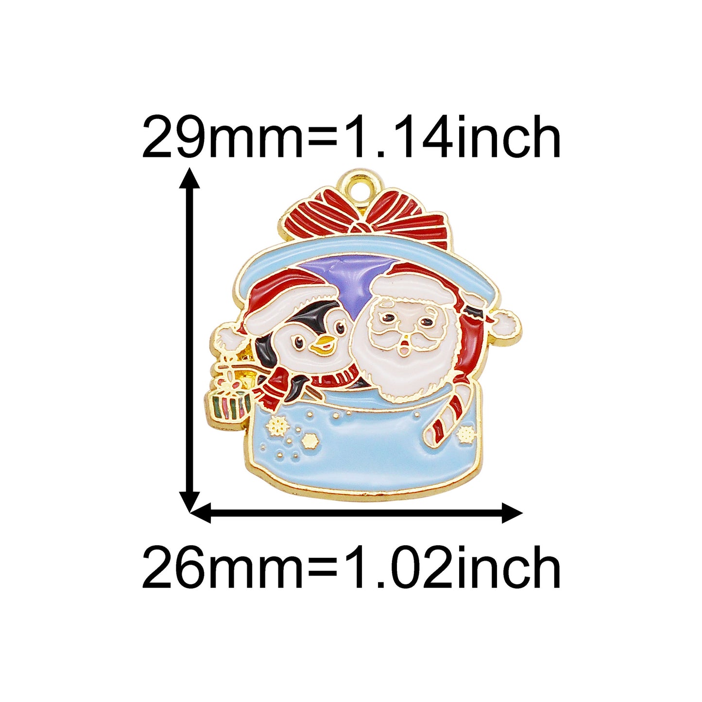 Christmas Penguin & Cat Pendants - 4/5/9Pcs Enamel Metal Charms for DIY Jewelry, Keyring, Decor & Craft Accessories