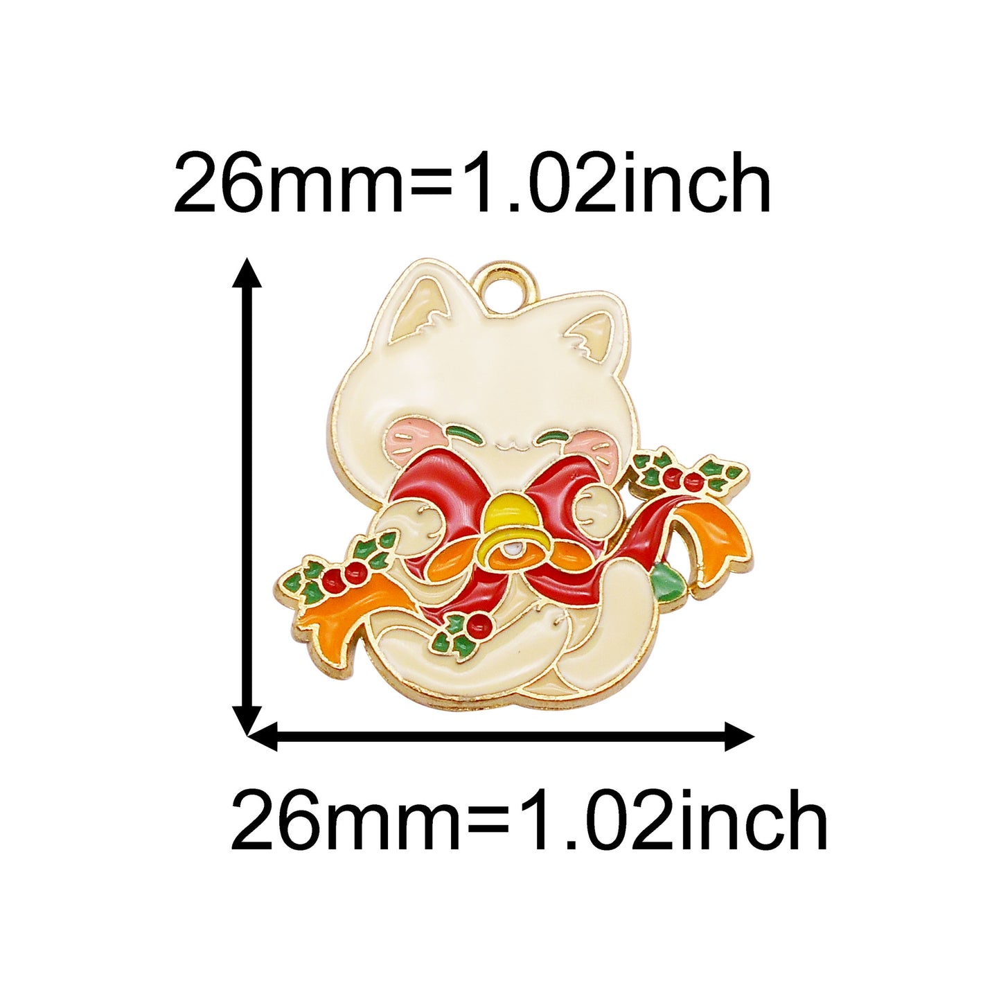 Christmas Penguin & Cat Pendants - 4/5/9Pcs Enamel Metal Charms for DIY Jewelry, Keyring, Decor & Craft Accessories