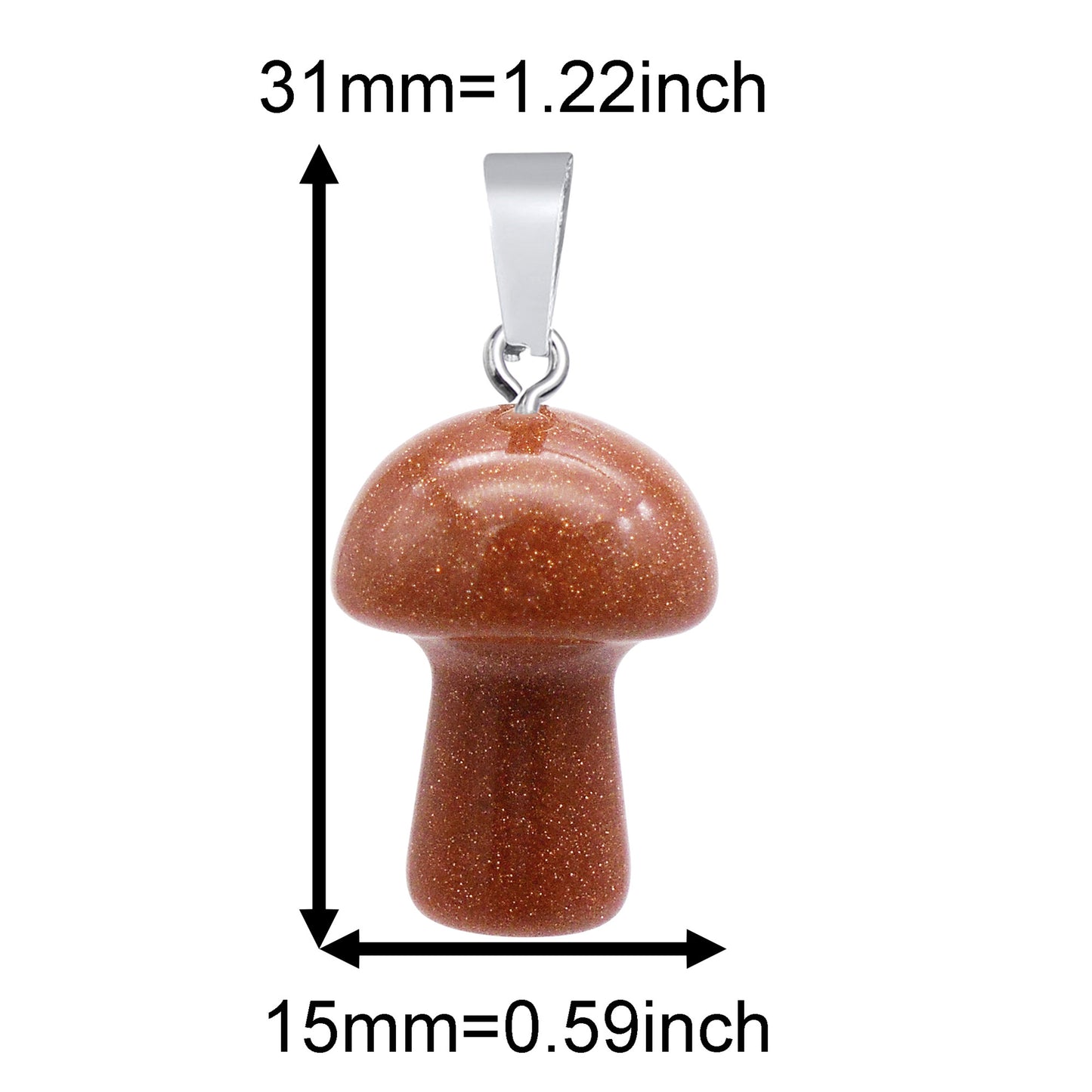 2Pcs Natural Agate Mushroom Pendants - 21x15mm Semi-Precious Stone Charms for DIY Jewelry Making Art Crafts Decor