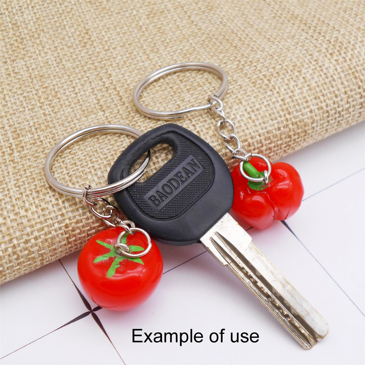 10Pcs Red Chili & Tomato Charms Acrylic Cameo Fruit Vegetable Dangle for Pendant Jewelry Making DIY Crafts Keychain Phone Case Decor