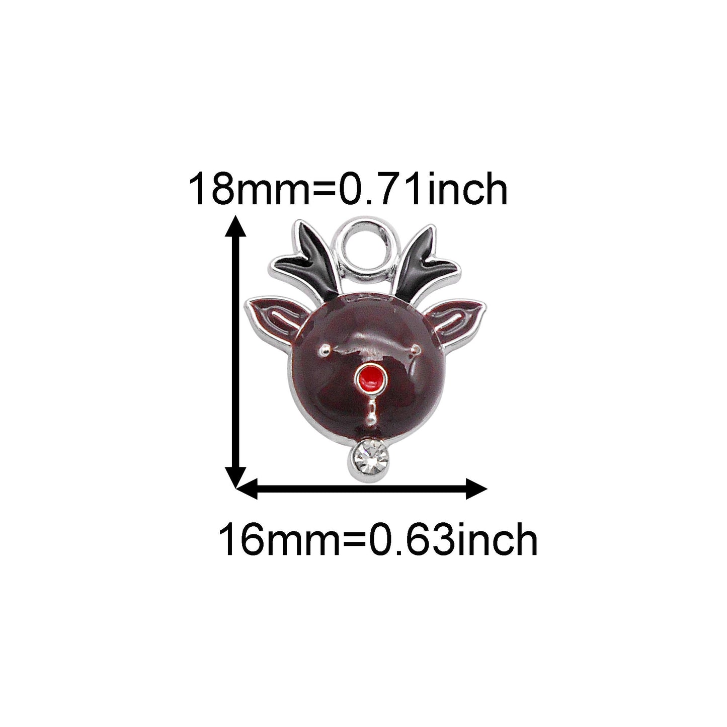 9Pcs Christmas Charms Pendants - Snowflake, Snowman, Bell, Elk - Metal Enamel DIY Jewelry Making Supplies for Necklace, Bracelet, Earrings, Crafts Decor
