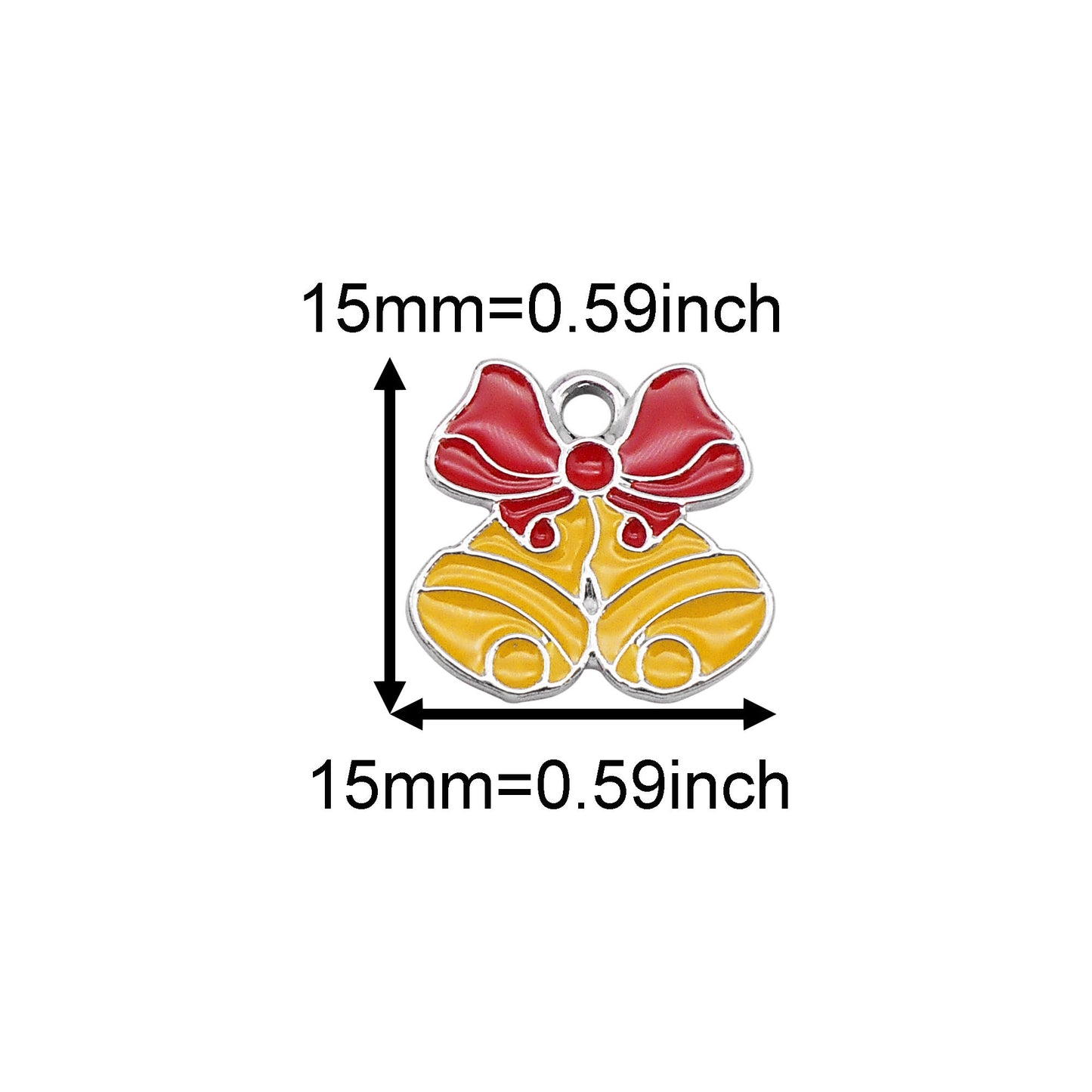 9Pcs Christmas Charms Pendants - Snowflake, Snowman, Bell, Elk - Metal Enamel DIY Jewelry Making Supplies for Necklace, Bracelet, Earrings, Crafts Decor