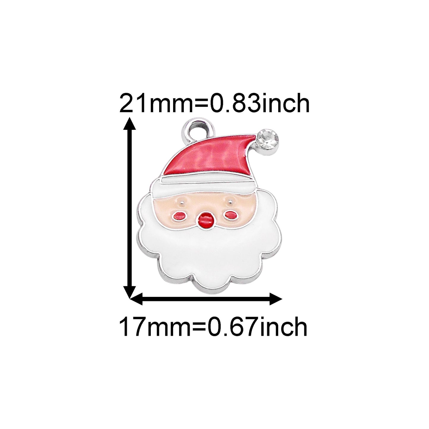 9Pcs Christmas Charms Pendants - Snowflake, Snowman, Bell, Elk - Metal Enamel DIY Jewelry Making Supplies for Necklace, Bracelet, Earrings, Crafts Decor