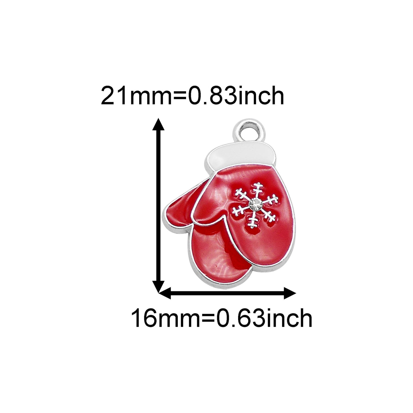 9Pcs Christmas Charms Pendants - Snowflake, Snowman, Bell, Elk - Metal Enamel DIY Jewelry Making Supplies for Necklace, Bracelet, Earrings, Crafts Decor