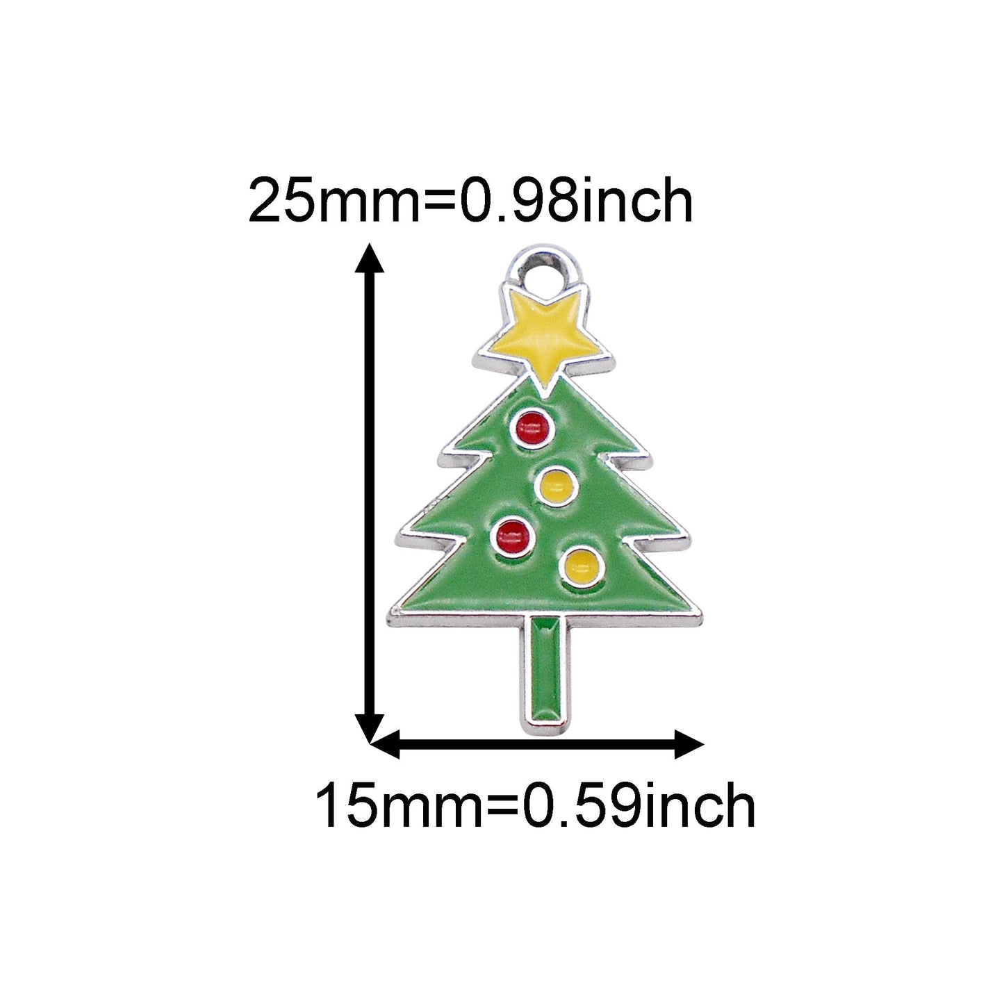 9Pcs Christmas Charms Pendants - Snowflake, Snowman, Bell, Elk - Metal Enamel DIY Jewelry Making Supplies for Necklace, Bracelet, Earrings, Crafts Decor
