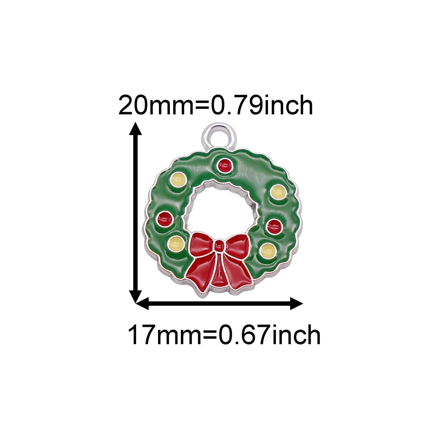 9Pcs Christmas Charms Pendants - Snowflake, Snowman, Bell, Elk - Metal Enamel DIY Jewelry Making Supplies for Necklace, Bracelet, Earrings, Crafts Decor
