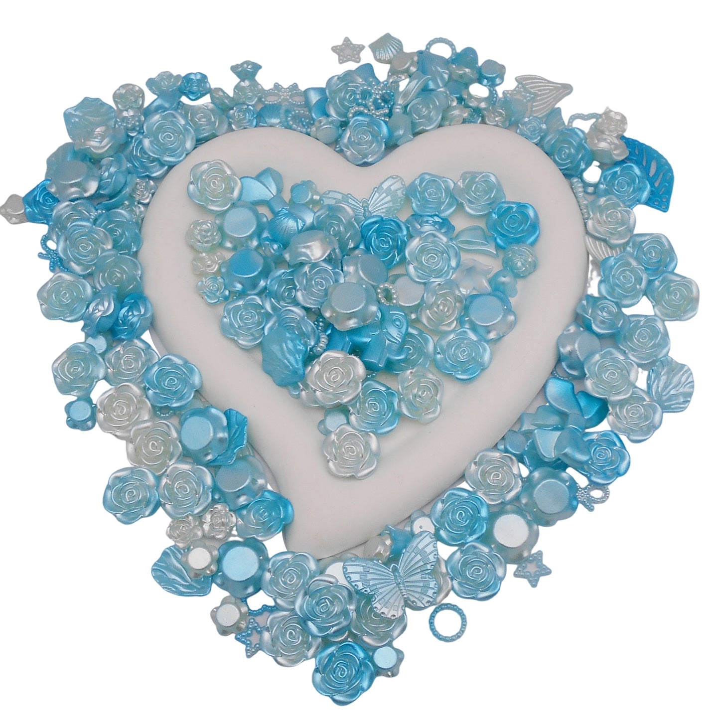 Randomly send mixed plastic beads 500g Flower Rose Beads Butterfly Bow Charms Pendant Mixed