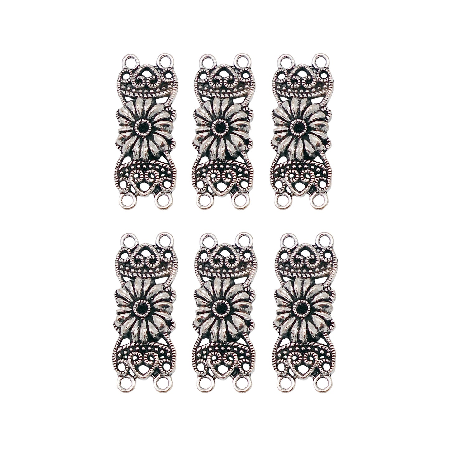 10PCS 31x17mm Retro Silver Chinese Knot Charms Alloy Material Celtic Knot Jewelry Connectors for Necklace Bracelet Making Accessories DIY Crafts Decor