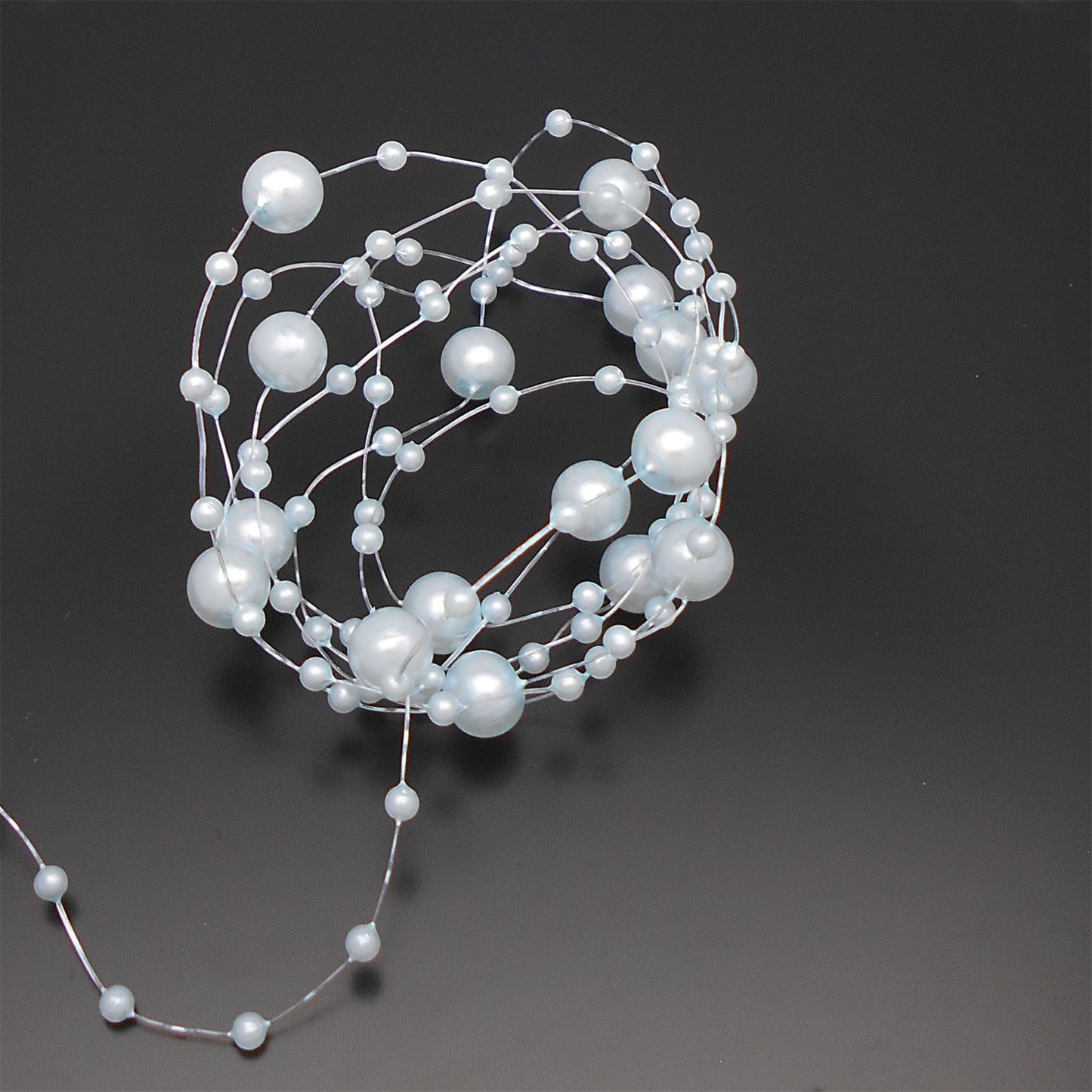 60meters / 65Yard Artificial Pearls String Beads Chain Fishing Line Garland Flowers Wedding Party Decoration Party Supplies White Color 8mm 3mm