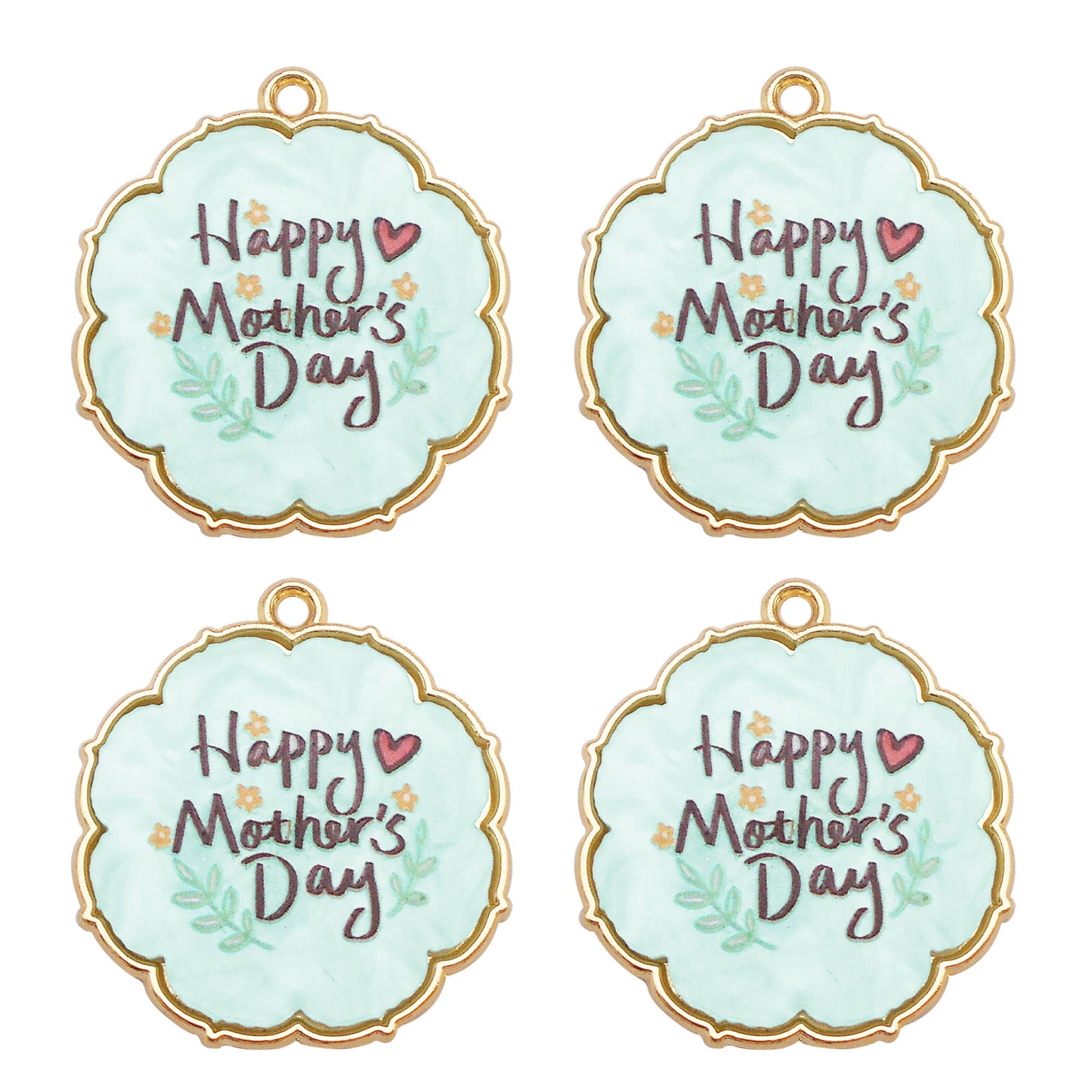 10pcs Happy Mother's Day Pendant Charm Alloy Resin Jewelry Necklace Bracelet Charms DIY