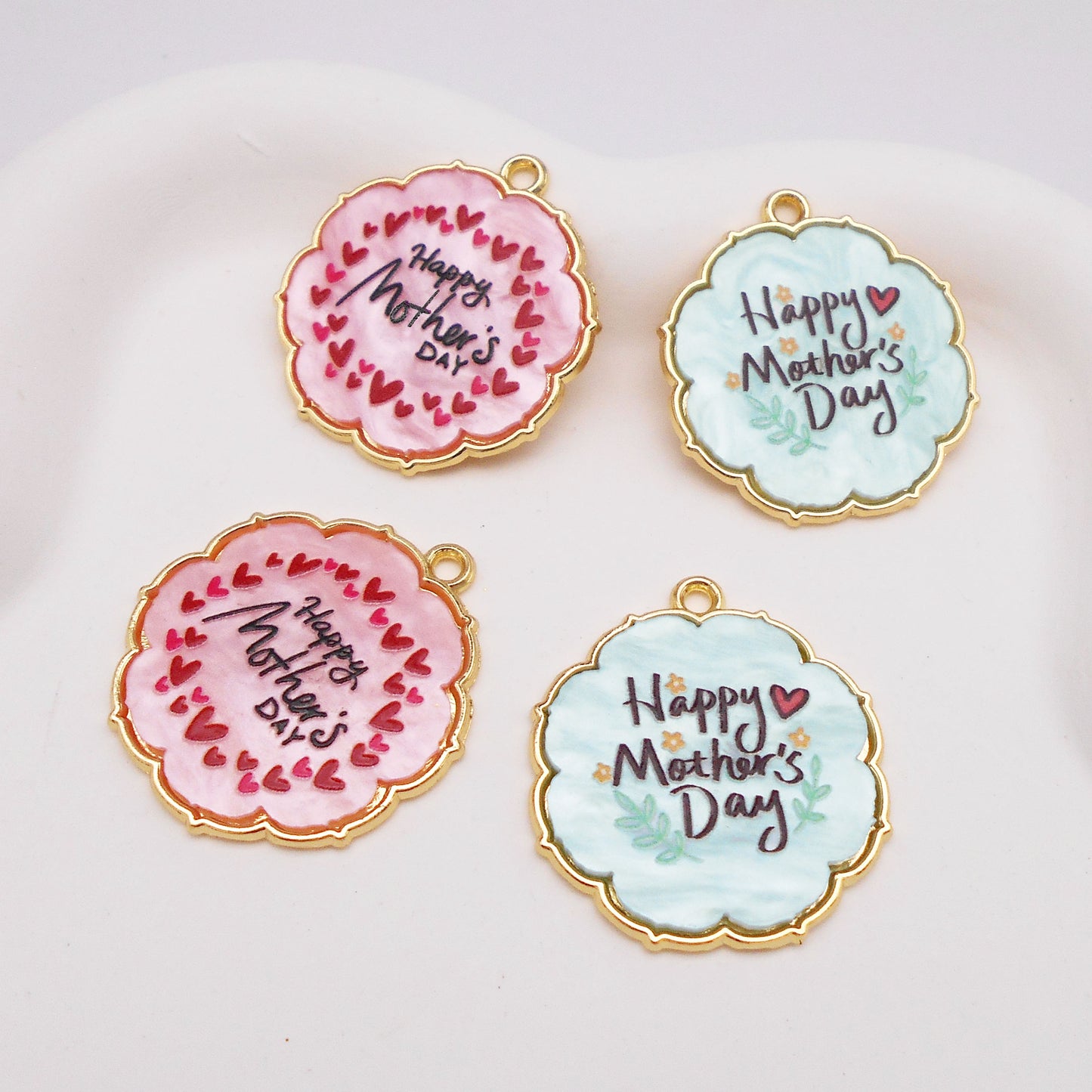 10pcs Happy Mother's Day Pendant Charm Alloy Resin Jewelry Necklace Bracelet Charms DIY