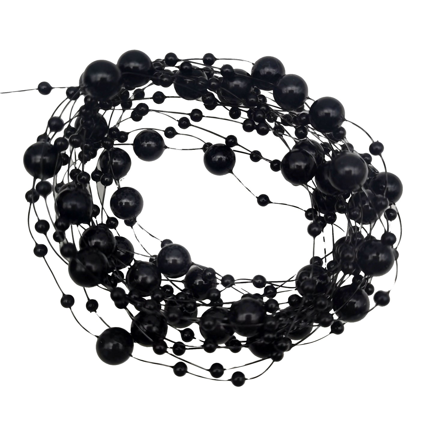 3mm & 8mm Alternating Imitation Pearl String, 1/10 Meters Faux Pearl Bead Chain for Garland Bouquet Decoration, Party and Wedding Setup Supplies, DIY Crafts