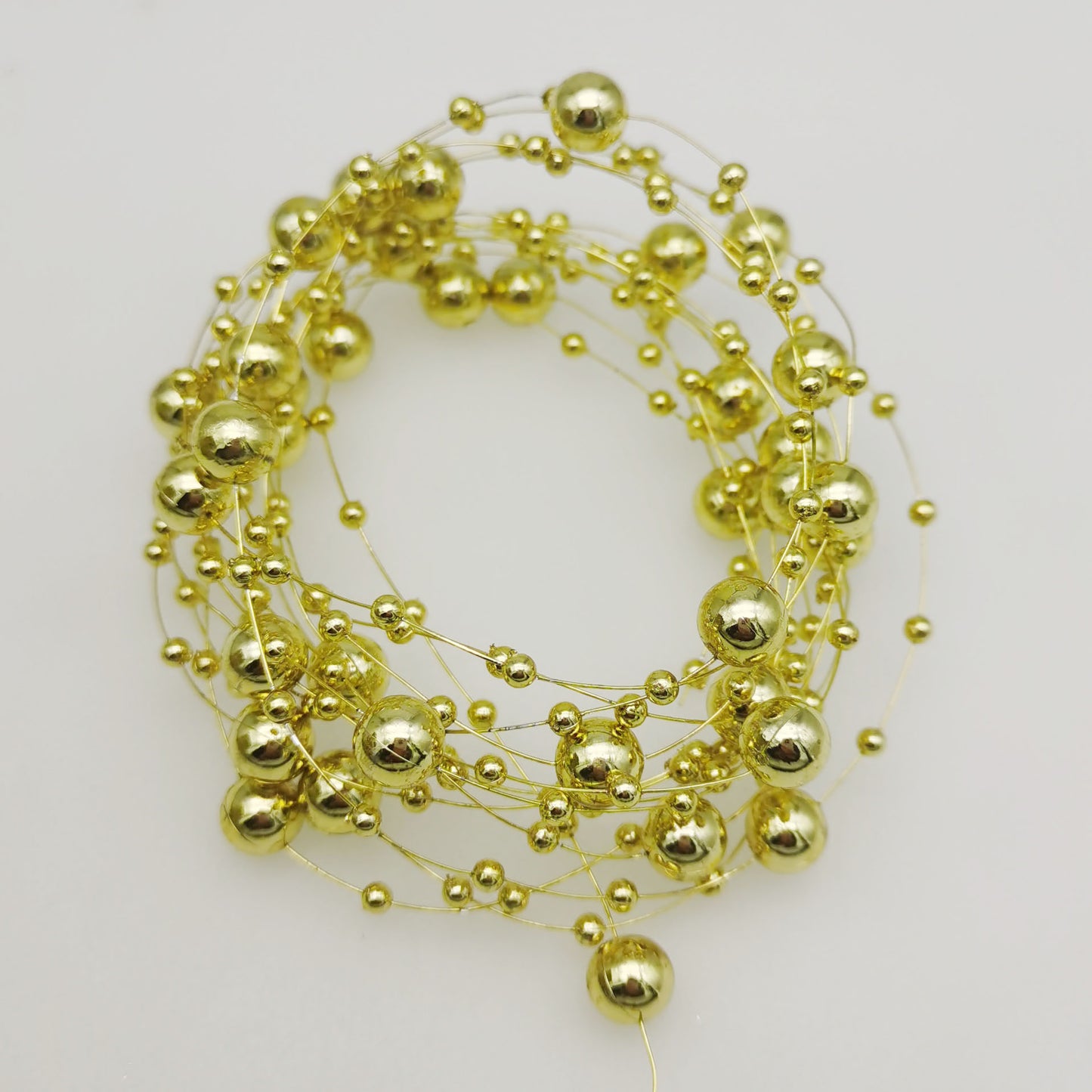 3mm & 8mm Alternating Imitation Pearl String, 1/10 Meters Faux Pearl Bead Chain for Garland Bouquet Decoration, Party and Wedding Setup Supplies, DIY Crafts