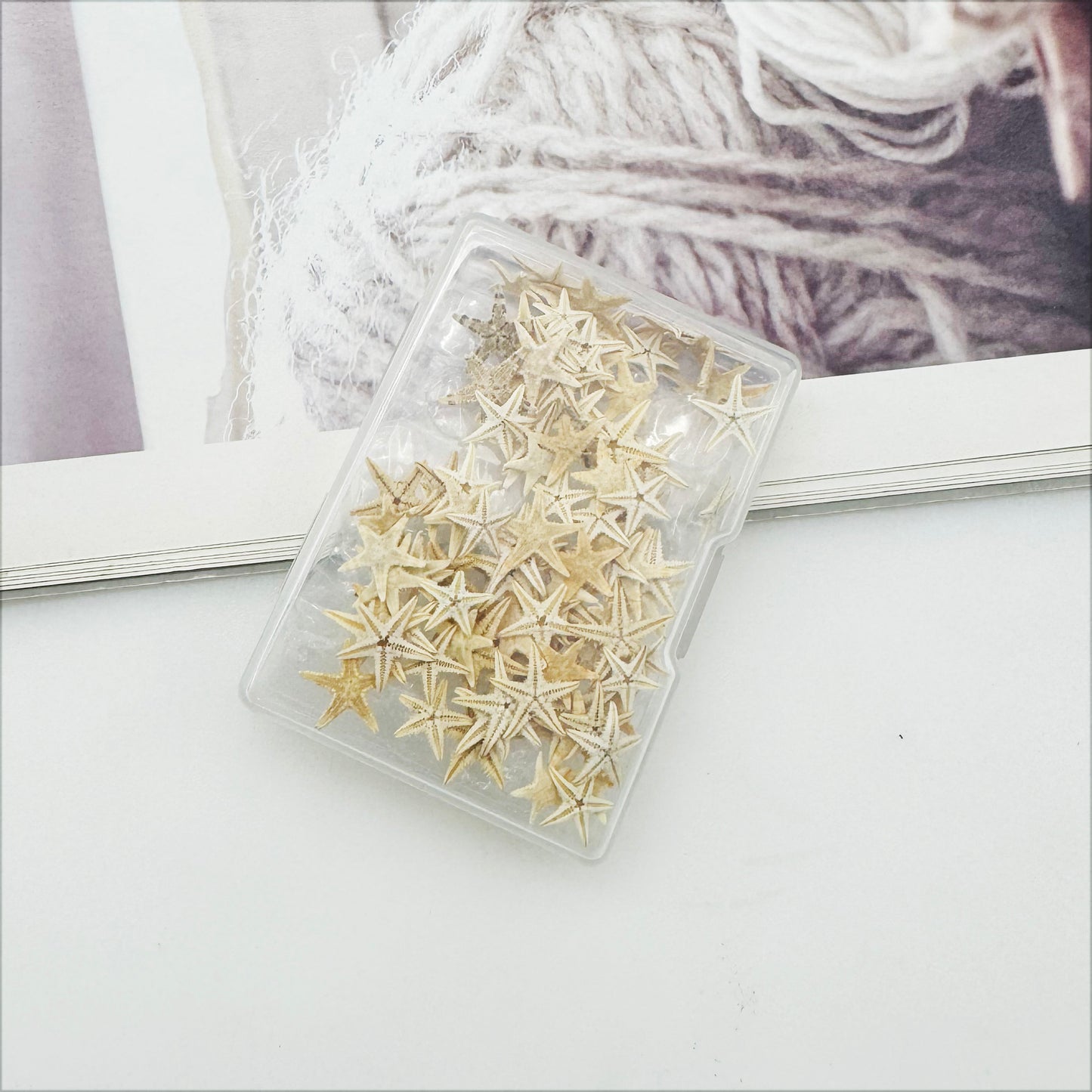 1 Box of 110pcs Tiny Natural Sea Star Marine Starfish for DIY Fish Tank Aquarium Decor Art Crafts Supplies Beach Wedding&Ocean Theme Party Decoration 5-15mm/10-20mm