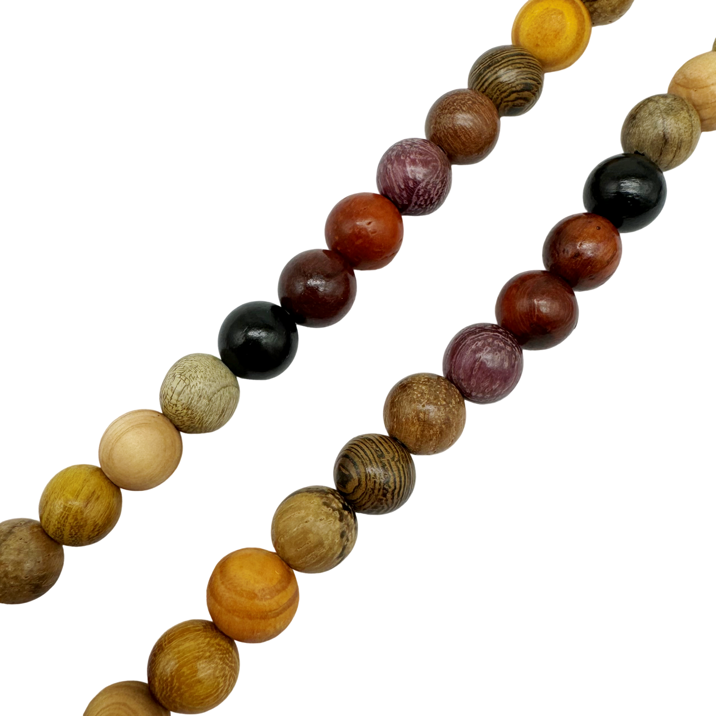100 Pieces 8mm Natural Wood Round Loose Bead 3mm Hole, Ball Shaped Wooden Spacer Beads for Bracelet Necklace Making DIY Crafts Supplies