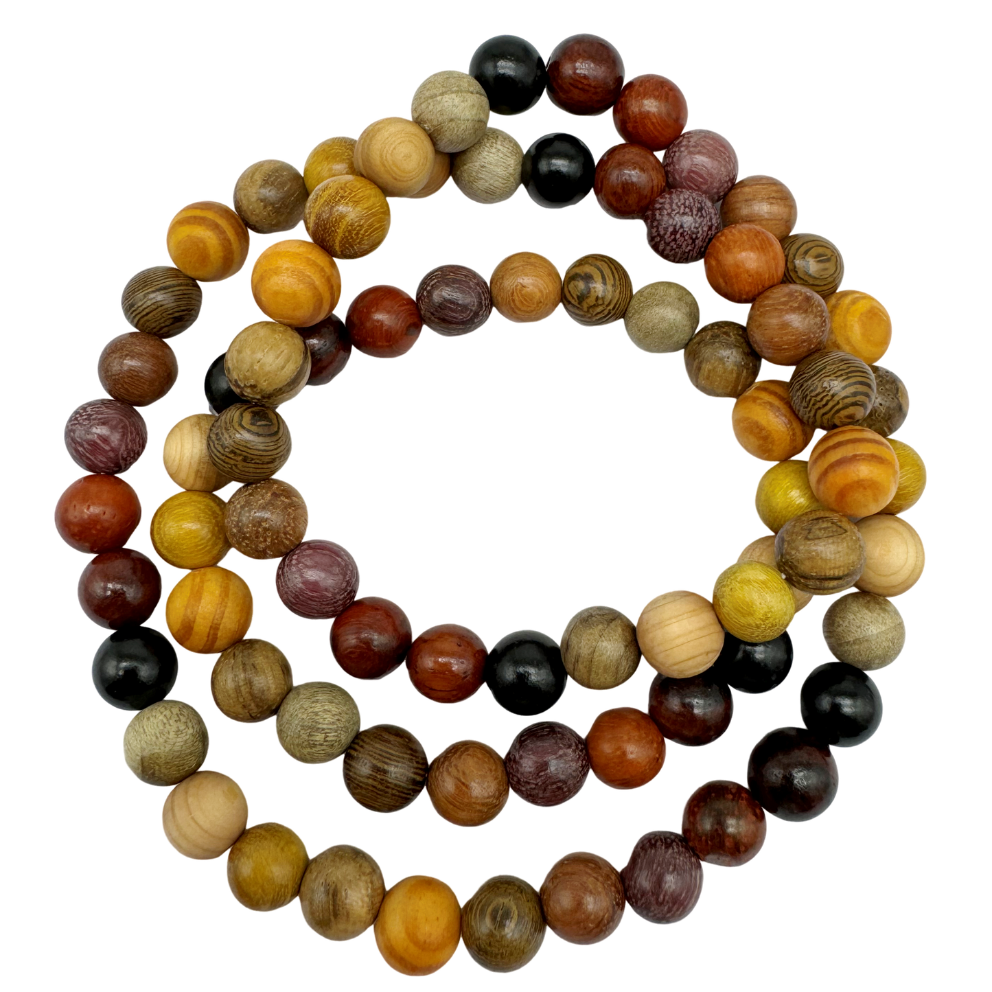 100 Pieces 8mm Natural Wood Round Loose Bead 3mm Hole, Ball Shaped Wooden Spacer Beads for Bracelet Necklace Making DIY Crafts Supplies