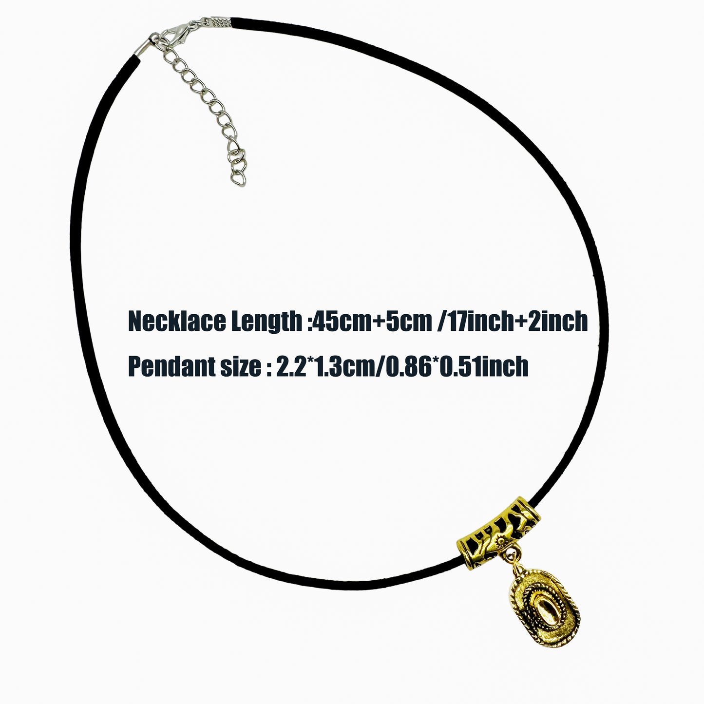 9pcs Western Cowgirl Necklace Antiqued Gold Color Cowboy Necklaces Alloy Boot Hats Eagles Pendant Necklace for Women Jewelry Gifts