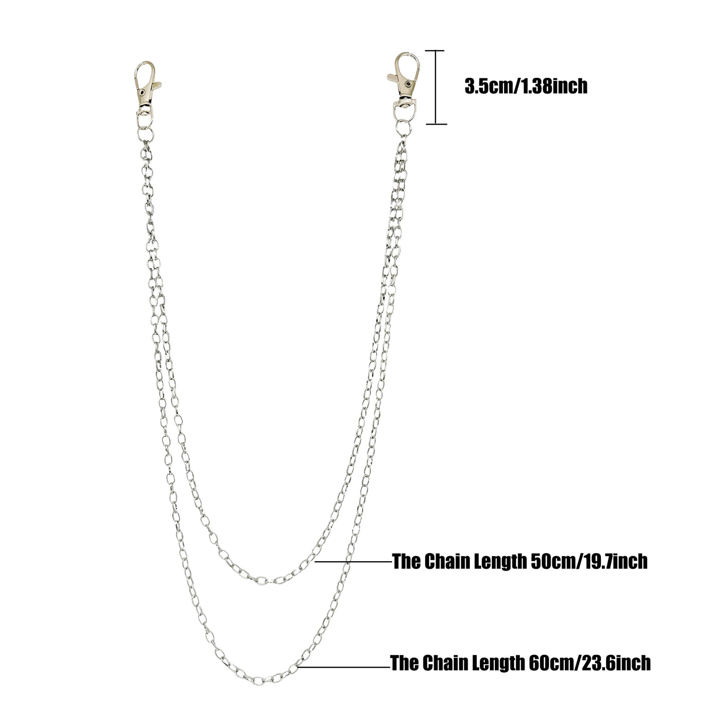 1 Piece Steampunk Style Pants Chain Rock Hip-pop Denim Jeans Chain Iron Alloy Trouser Chain Youth Rockers Personality Decoration