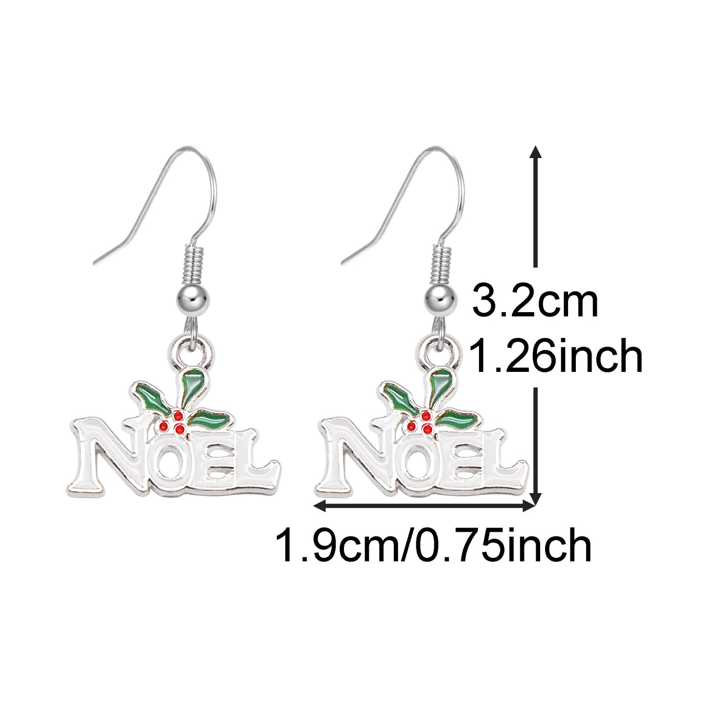 1 Pair Christmas Theme Alloy Earrings Enamel Snowman Snowflake Designed Hook Earring for Festival Gifts Hypoallergenic Ladies Ear Jewelry