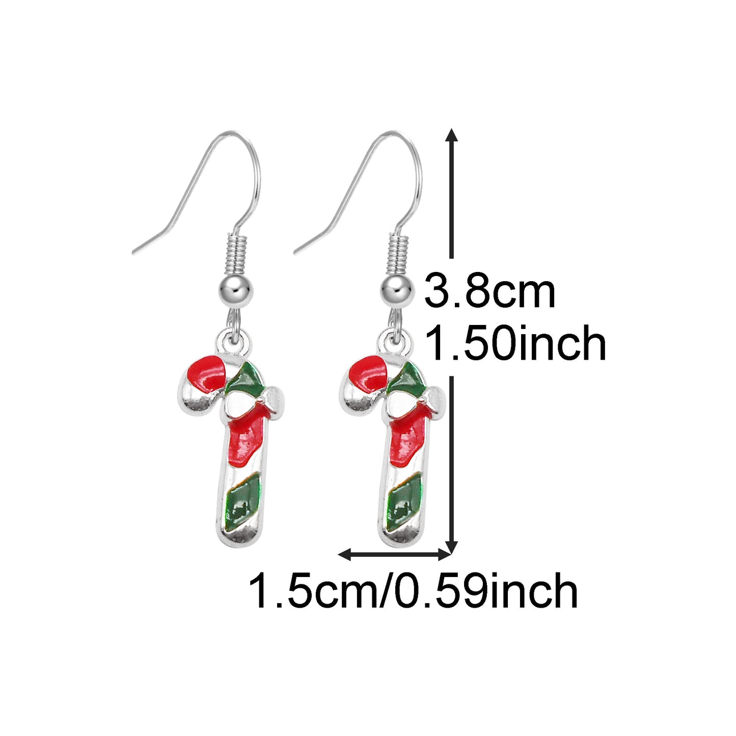 1 Pair Christmas Theme Alloy Earrings Enamel Snowman Snowflake Designed Hook Earring for Festival Gifts Hypoallergenic Ladies Ear Jewelry