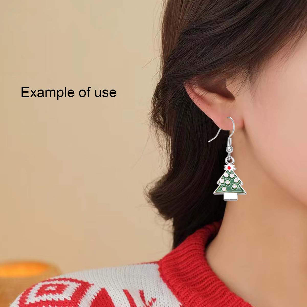 9 Pairs Christmas Collection Alloy Hook Earrings Enamel Elk Jingle Bell Dangle Earrings Hypoallergenic Ear Piercing Jewelry for Women Ladies Festival&Birthday Gifts